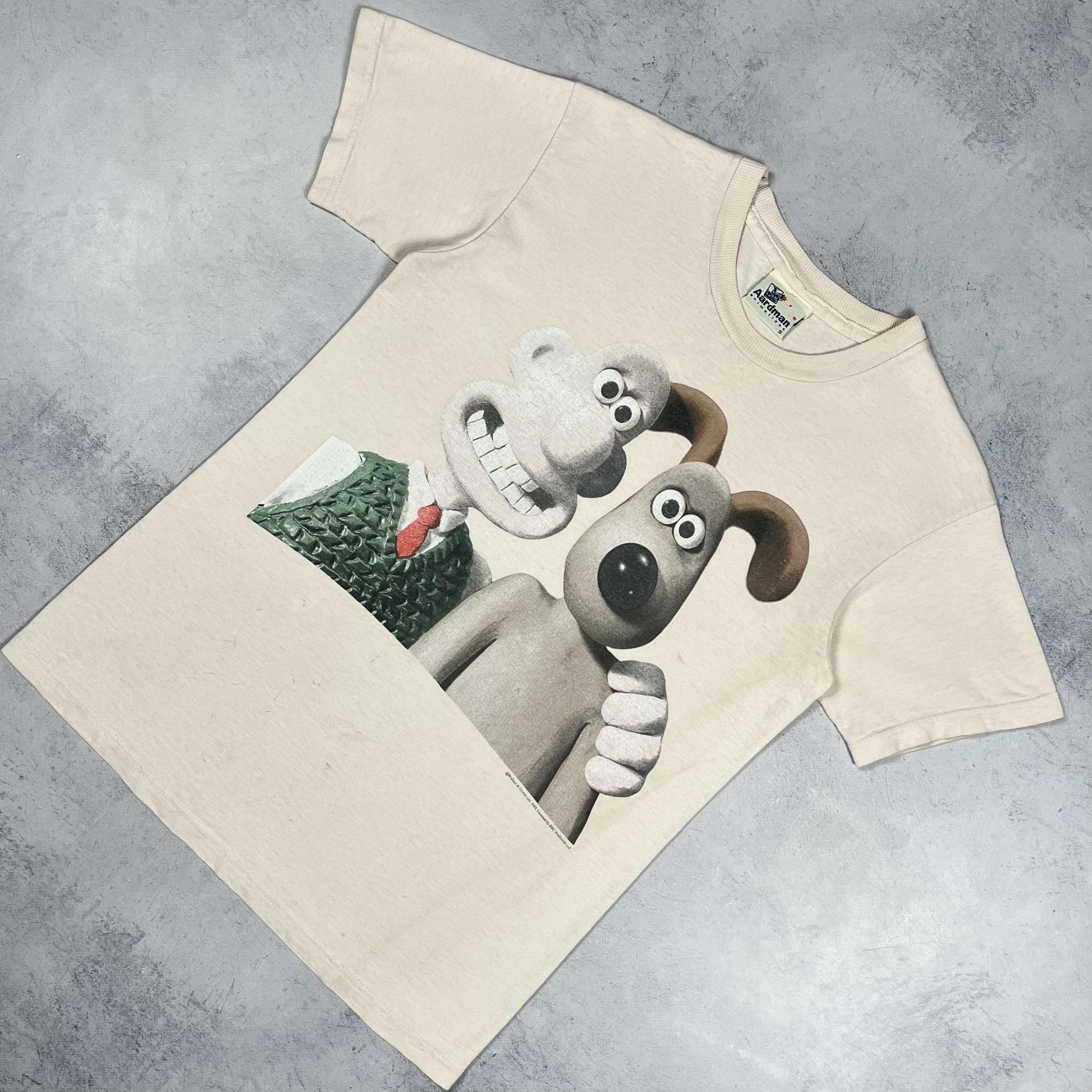Cartoon Network Vintage Wallace & Gromit Rare Cartoon T Shirt 1989 Size US S / EU 44-46 / 1 - 1 Thumbnail