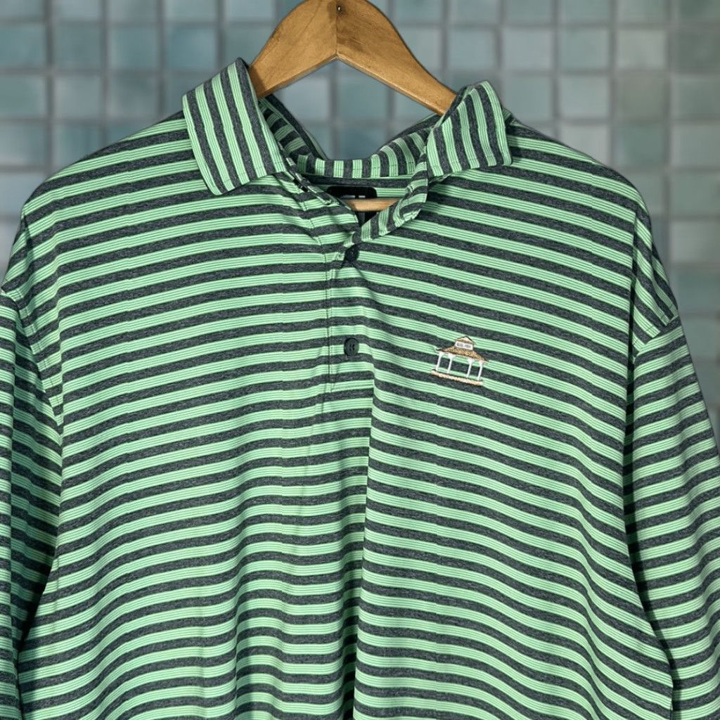 Footjoy **FootJoy Mens Striped Green Gray Golf Polo XL** User: FootJoy Mens Striped Green Gray Golf Polo XL Size US XL / EU 56 / 4 - 1 Thumbnail