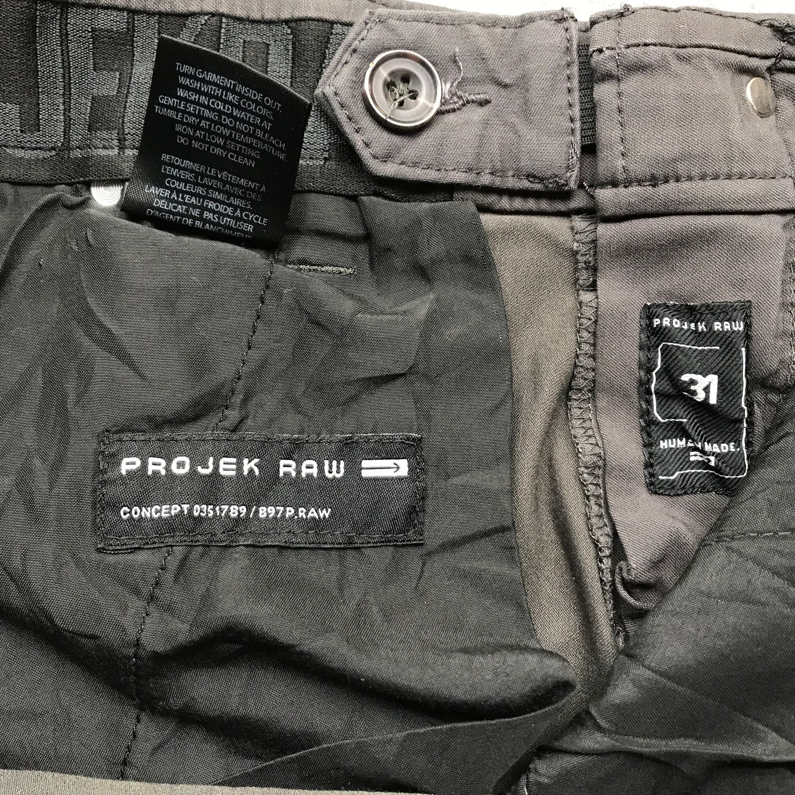 Other Projek Raw Stretch Chino Pants Mens 31x28 Double Knee Gray Size US 31 - 3 Thumbnail