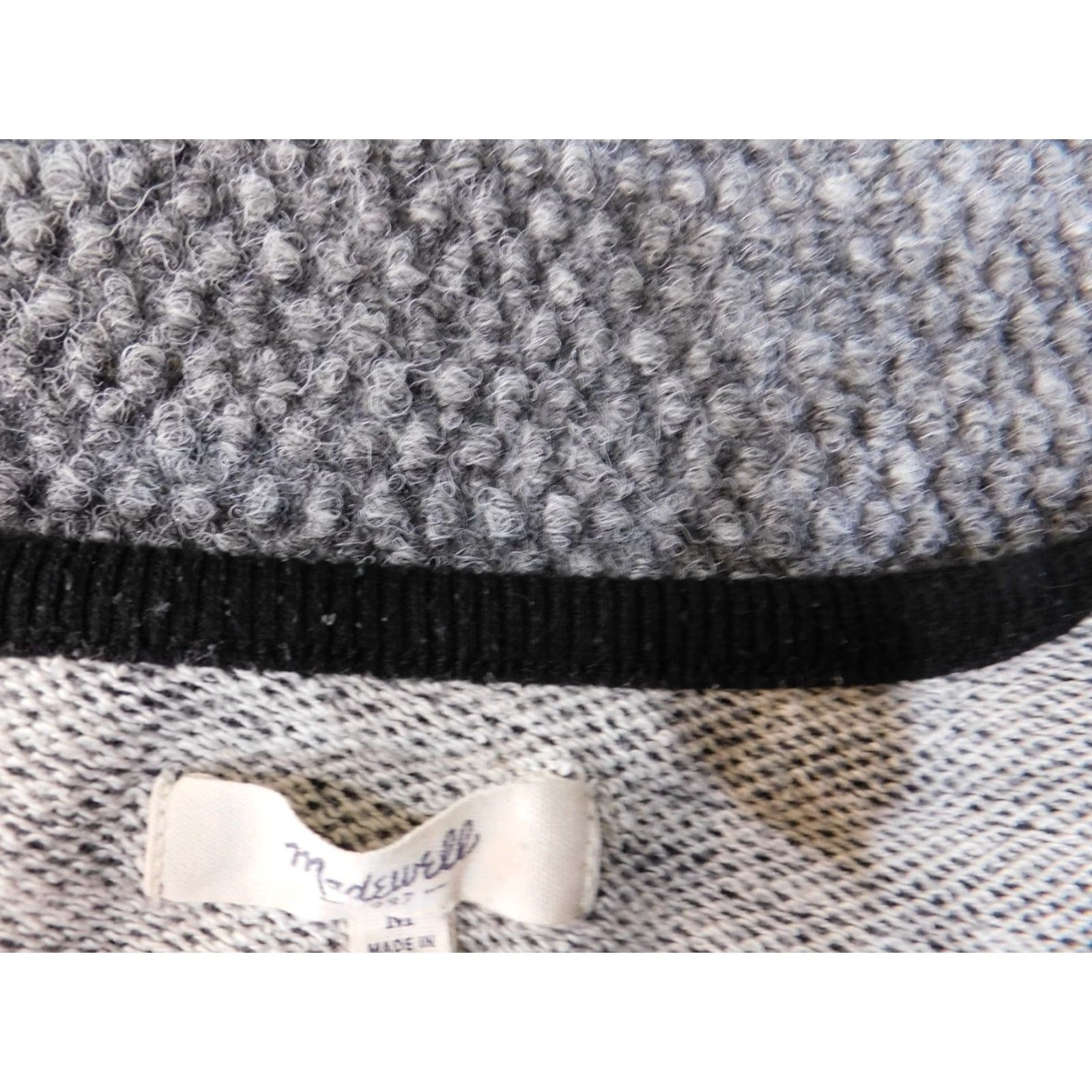 Madewell Madewell Sweater Pullover Geometric Knit Black M Women Raglan Open-Knit Long Sleeve Round Neck Stretch Logo Vintage No Size M / US 6-8 / IT 42-44 - 6 Thumbnail