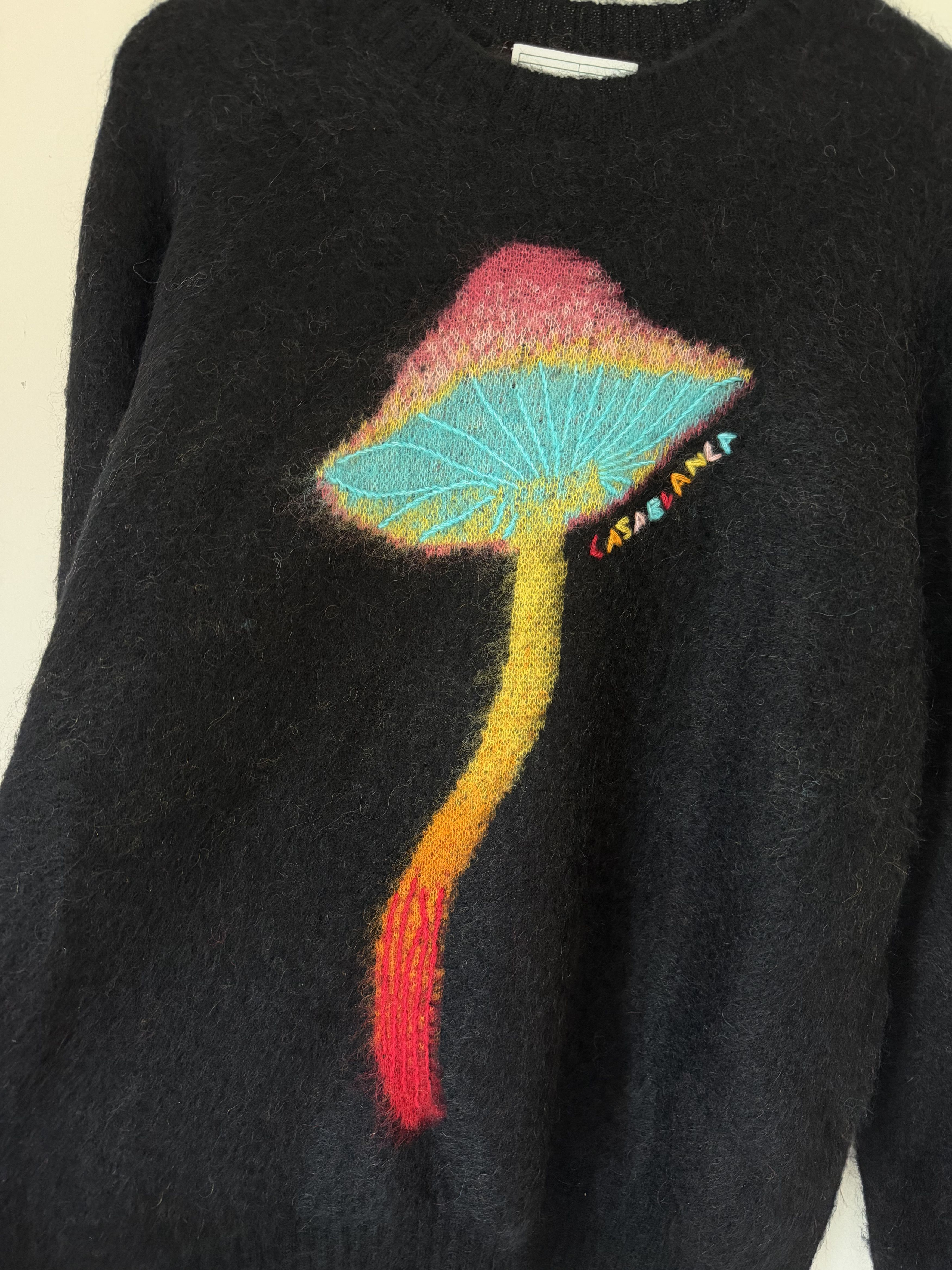 Casablanca Casablanca Rainbow Mushroom Mohair Sweater in Black Size US XXL / EU 58 / 5 - 2 Thumbnail