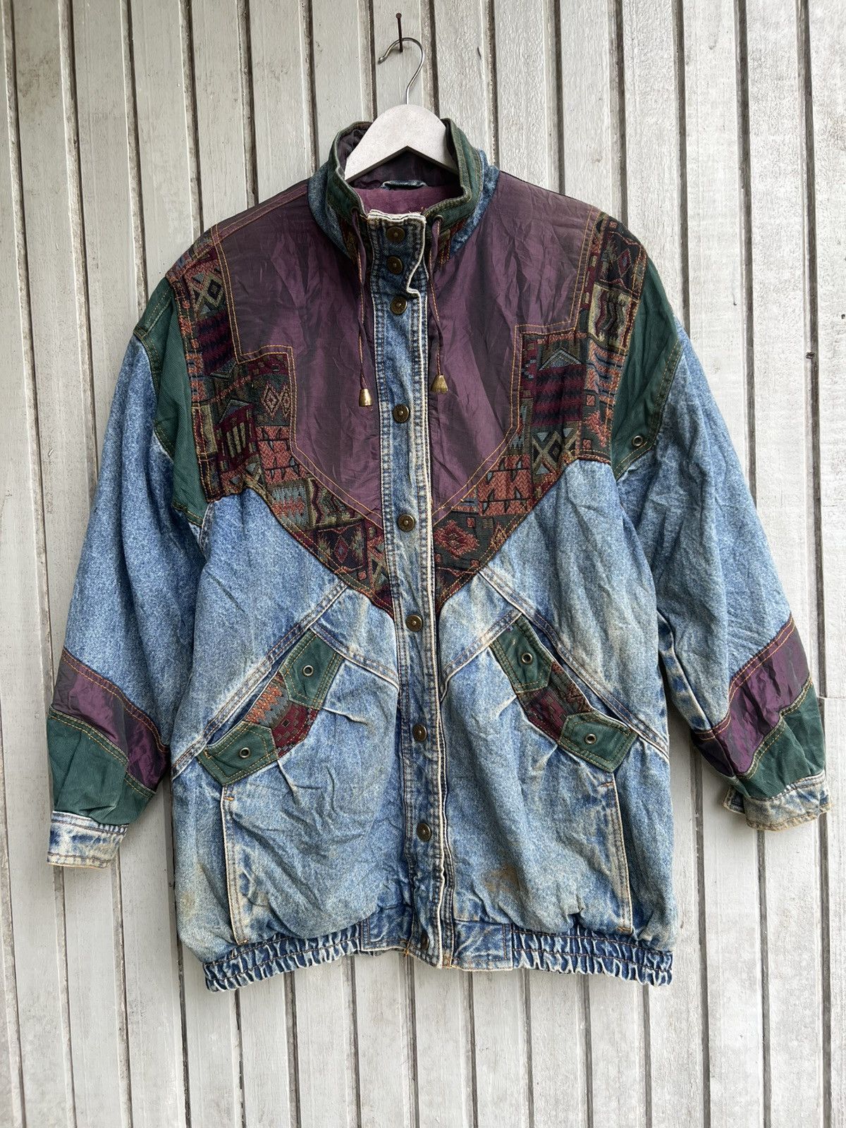 Current/Elliot × Japanese Brand Current seen pachwork denim jacket Size US M / EU 48-50 / 2 - 1 Thumbnail