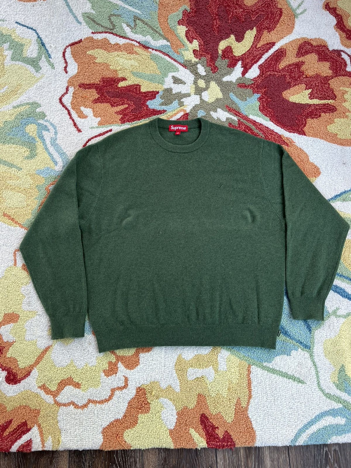 Supreme Supreme Cashmere Sweater SS24 Green Grailed