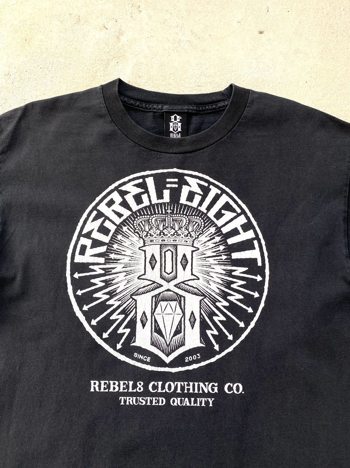 Japanese Brand Vintage Rebel8 Archive T Shirt Streetwear Y2K Size US M / EU 48-50 / 2 - 2 Thumbnail