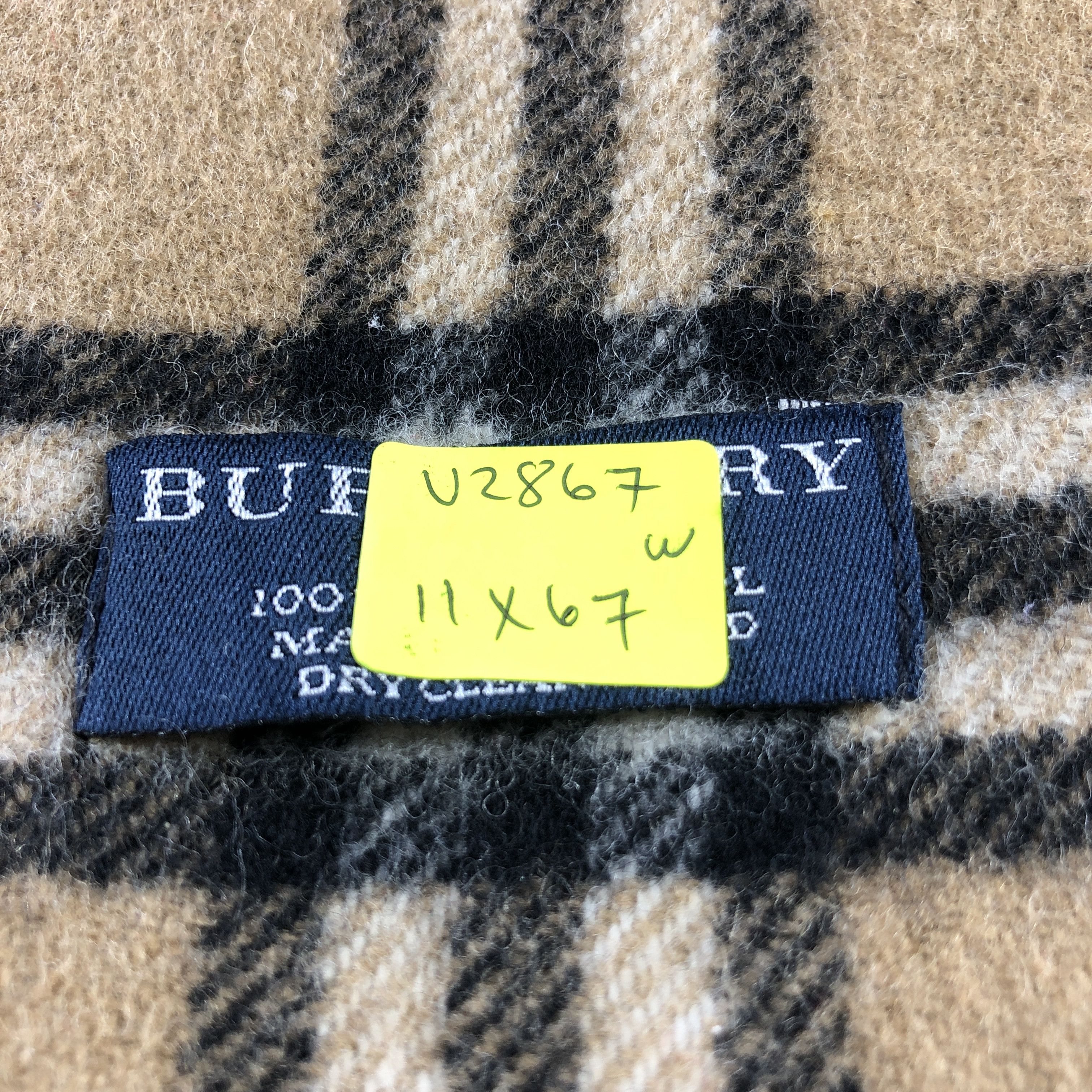 Burberry Burberry Tan Nova Check Wool Scarf Muffler V2867 Size ONE SIZE - 6 Thumbnail
