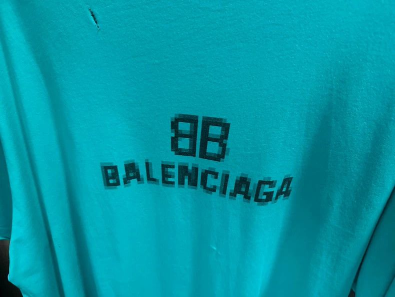Balenciaga Balenciaga Lake Blue Short Sleeve Tee Size US XXS / EU 40 - 3 Thumbnail