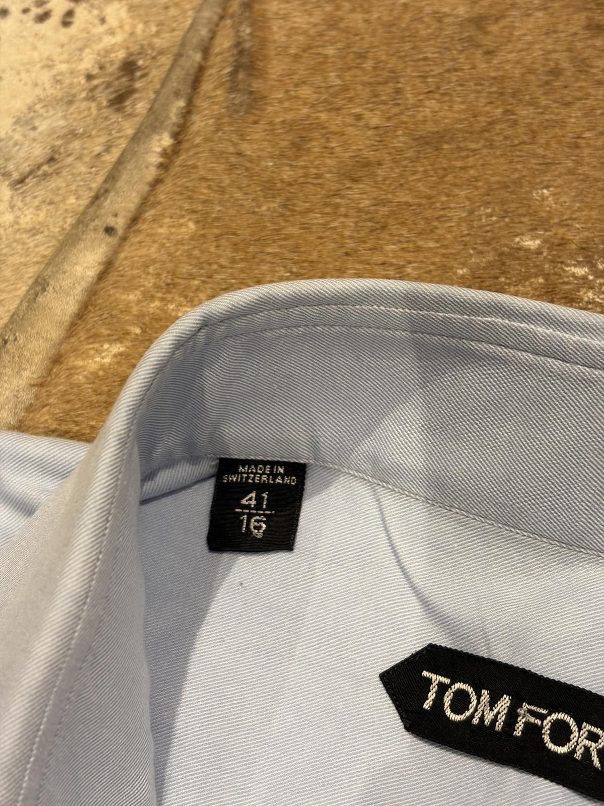 Tom Ford Tom Ford Swiss-Made Cotton Twill Dress Shirt Size US XL / EU 56 / 4 - 3 Thumbnail