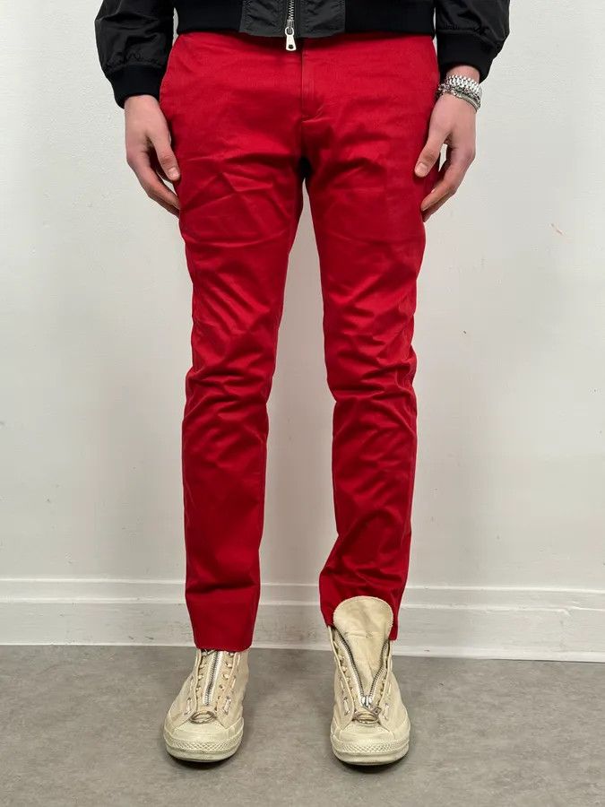 Dior Dior Homme Red Classy Tailored Pants by Kris Van Assche Size US 30 / EU 46 - 2 Thumbnail