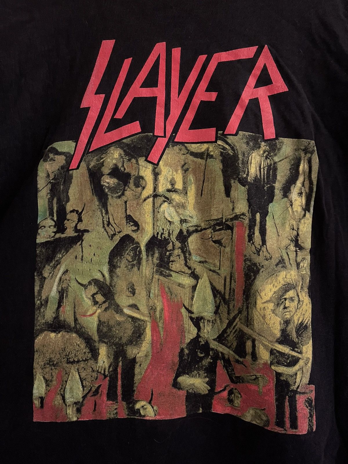 Band Tees × Slayer × Vintage Vintage Slayer Reign in Blood black tee Size US L / EU 52-54 / 3 - 3 Thumbnail