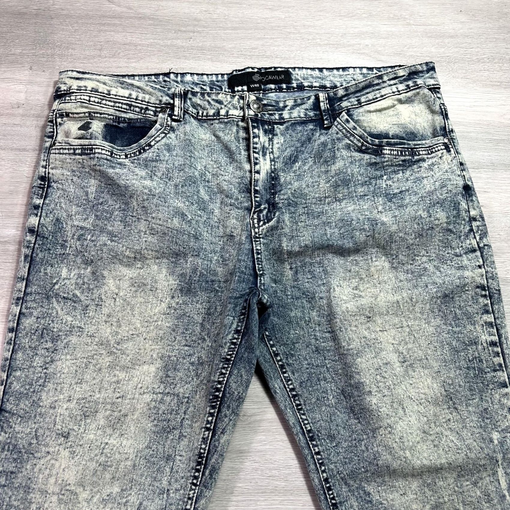 Rocawear VTG Rocawear Jeans Mens 40x32 Blue Acid Wash Stretch Denim Straight Y2K Hip Hop Size US 40 / EU 56 - 3 Thumbnail