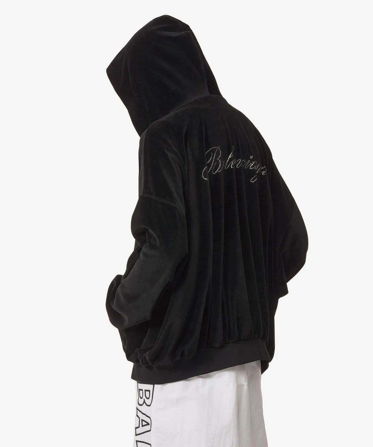 Balenciaga o1s1wg110126 Handwritten Oversized Zip-Up Hoodie in Black Size XS / US 0-2 / IT 36-38 - 5 Thumbnail