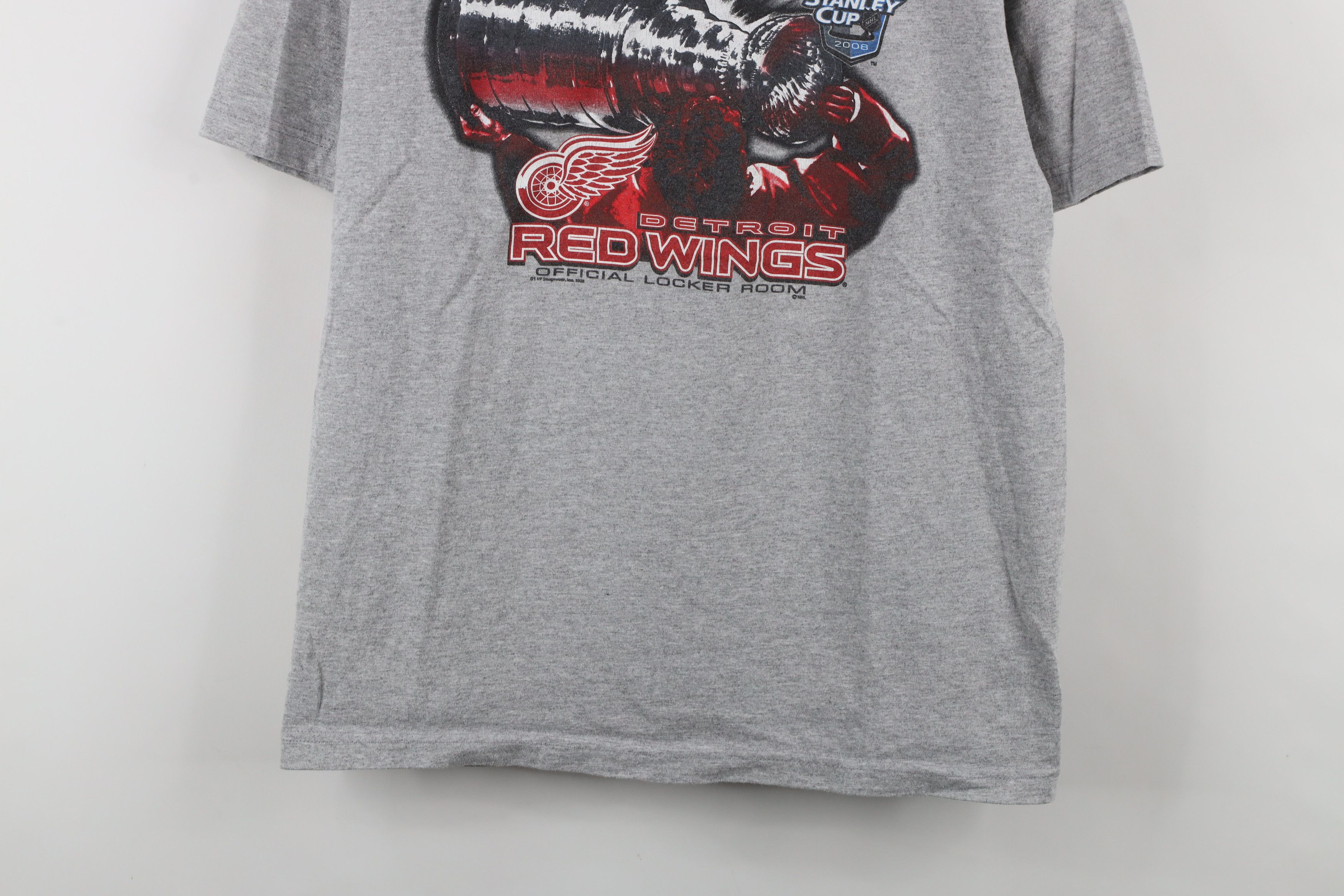 Vintage Vintage 2008 Stanley Cup Champ Detroit Red Wings T-Shirt Size US L / EU 52-54 / 3 - 3 Thumbnail