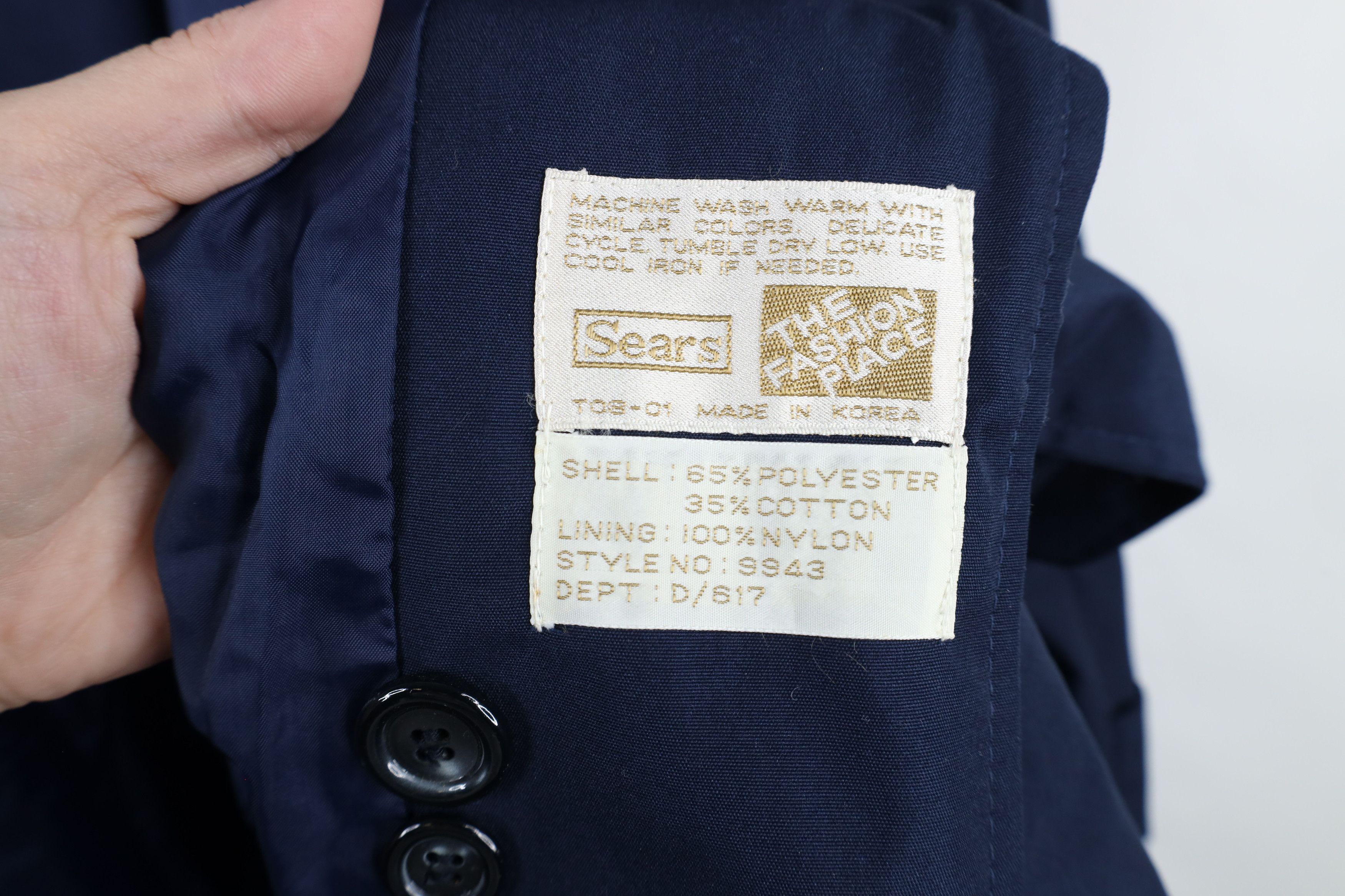 Vintage Vintage 70s Streetwear Length Trench Coat Rain Jacket Blue Size XXL / US 16-18 / IT 52-54 - 10 Thumbnail
