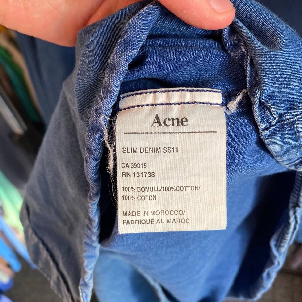 Acne Studios Luxury Acne Studios small logo denim designer shirt Size US M / EU 48-50 / 2 - 9 Thumbnail