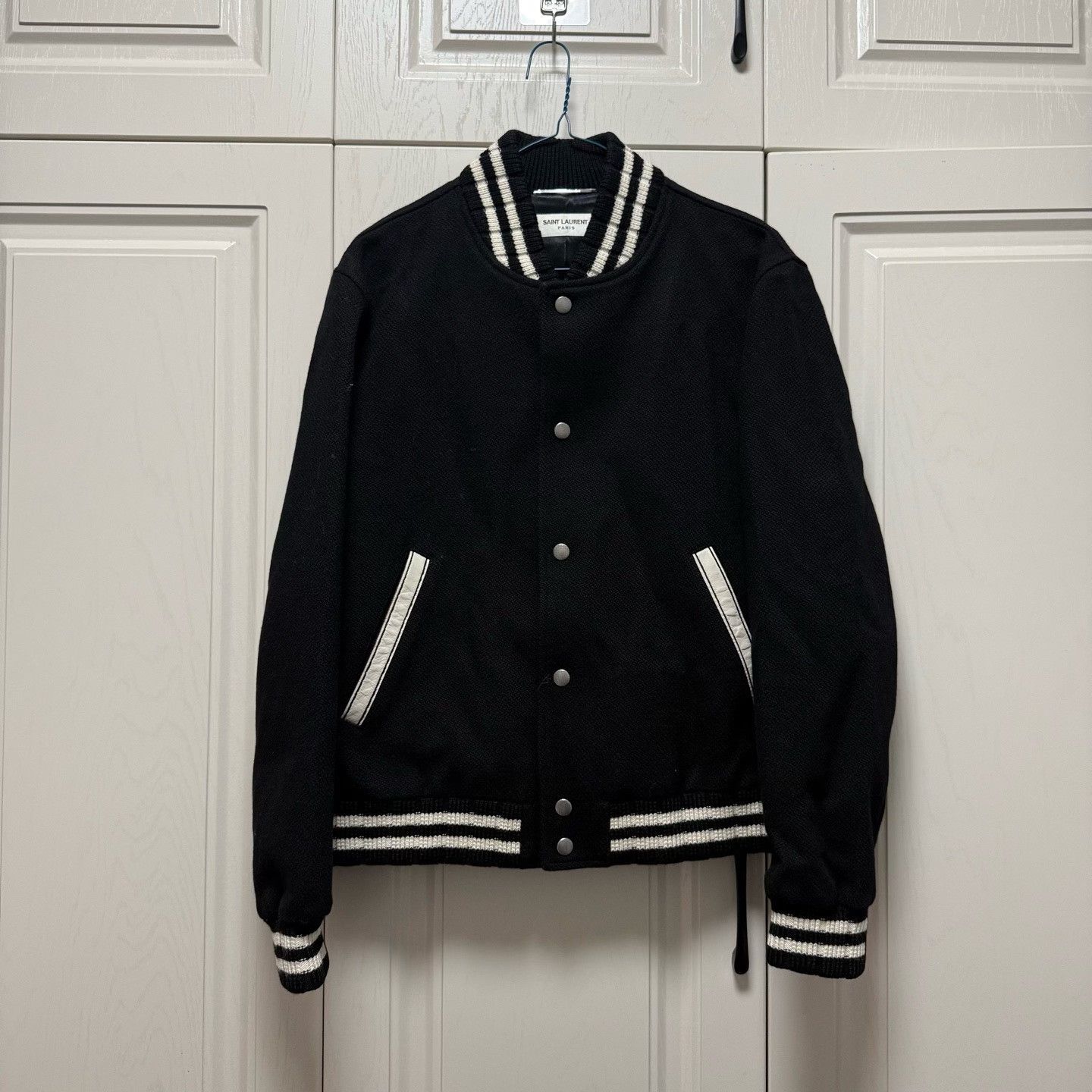 Saint Laurent Paris Saint Laurent YSL Black Baseball Jacket Size US M / EU 48-50 / 2 - 1 Thumbnail