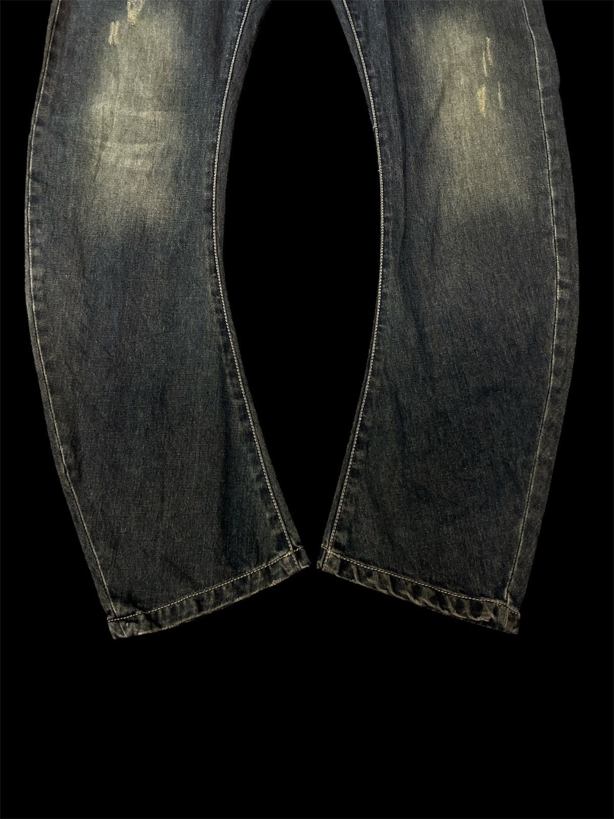 Japanese Brand DEVRED CURVE RUSTY DENIM DISTRESSED DENIM PANT Size US 30 / EU 46 - 4 Thumbnail
