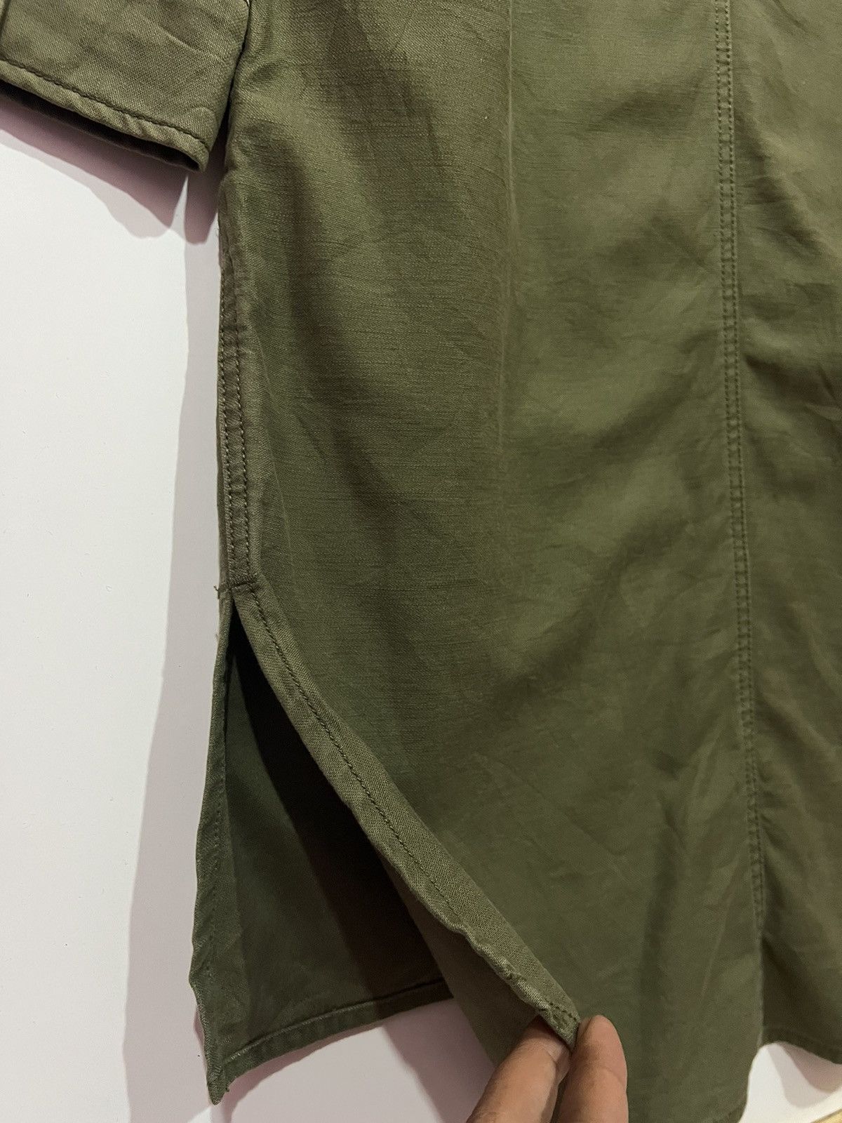 Japanese Brand 🔥 BACK NUMBER OLIVE MILITARY STYLE LONG JACKET - M Size M / US 6-8 / IT 42-44 - 8 Thumbnail