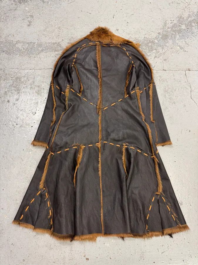 Roberto Cavalli 2000s Roberto Cavalli Royal Reversible Long Fur Brown Coat Size S / US 4 / IT 40 - 12 Thumbnail