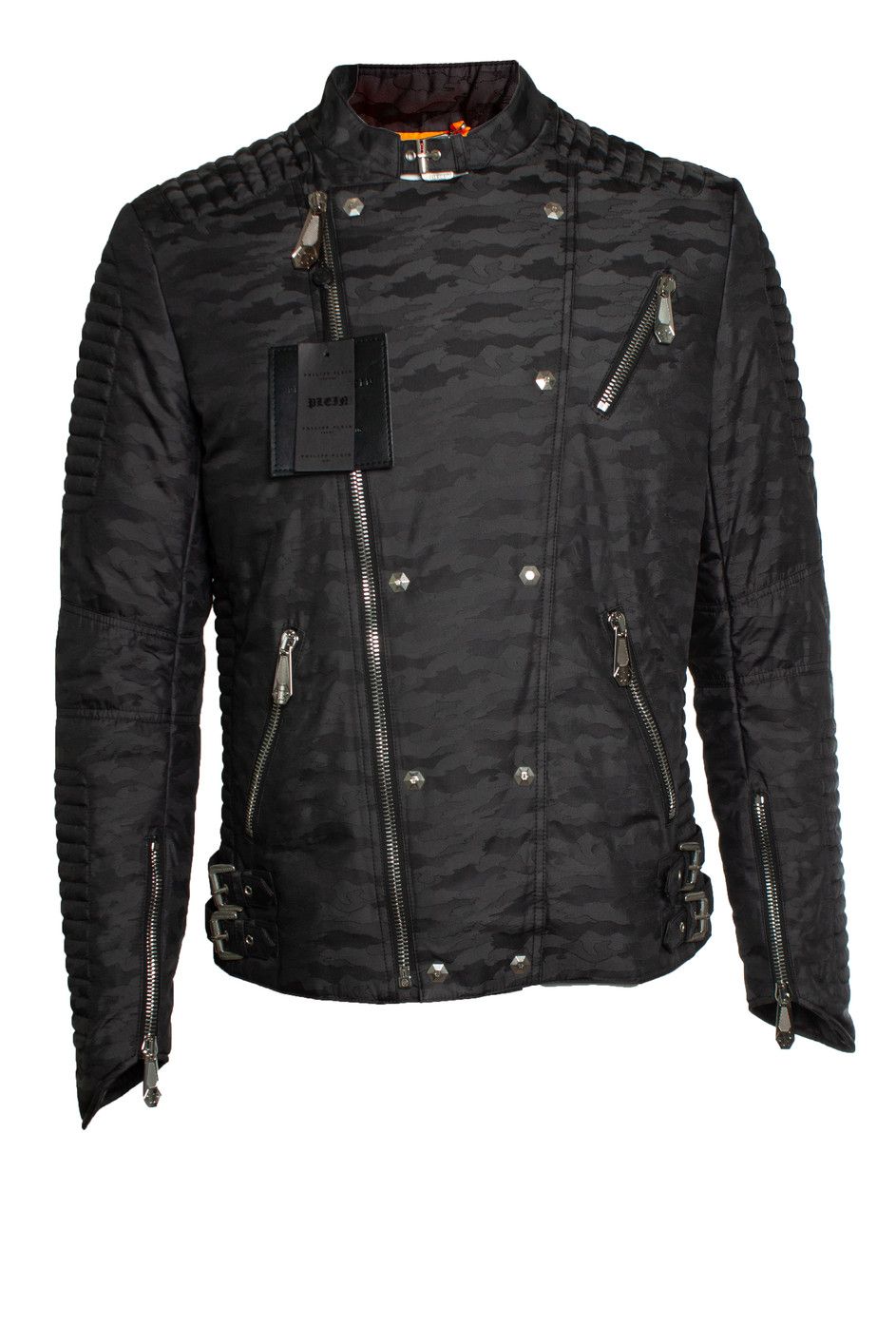 Philipp Plein quilted biker jacket Size US L / EU 52-54 / 3 - 1 Thumbnail