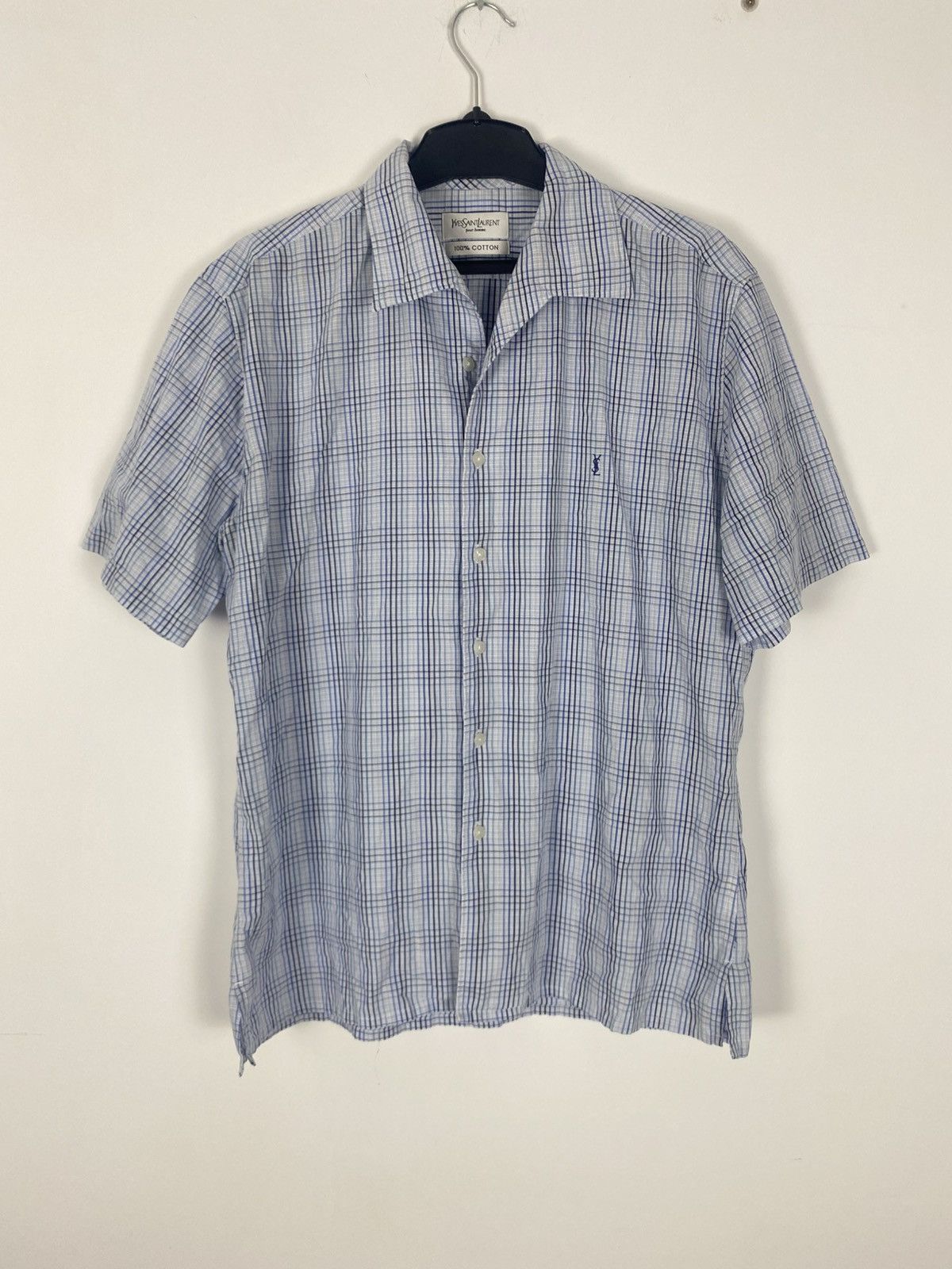 Yves Saint Laurent YSL Yves Saint Laurent Pour Homme Short Sleeve Shirt L Size US L / EU 52-54 / 3 - 6 Thumbnail