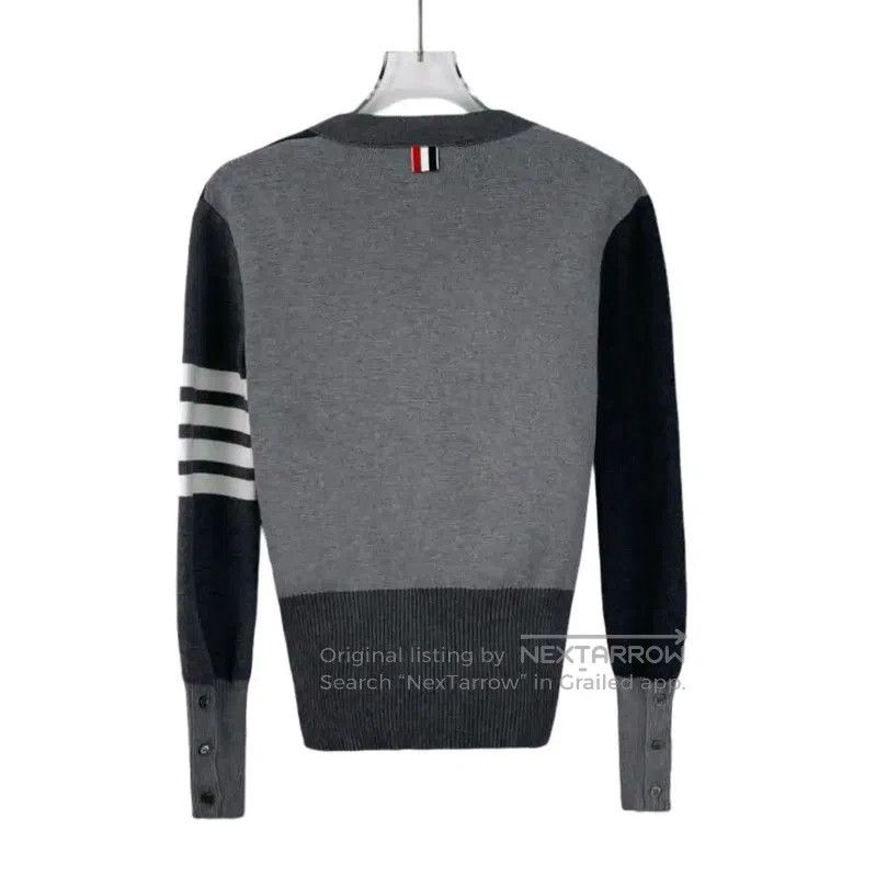 Thom Browne Thom Browne Colorblocked Cotton Cardigan for Women . Size XS / US 0-2 / IT 36-38 - 2 Thumbnail