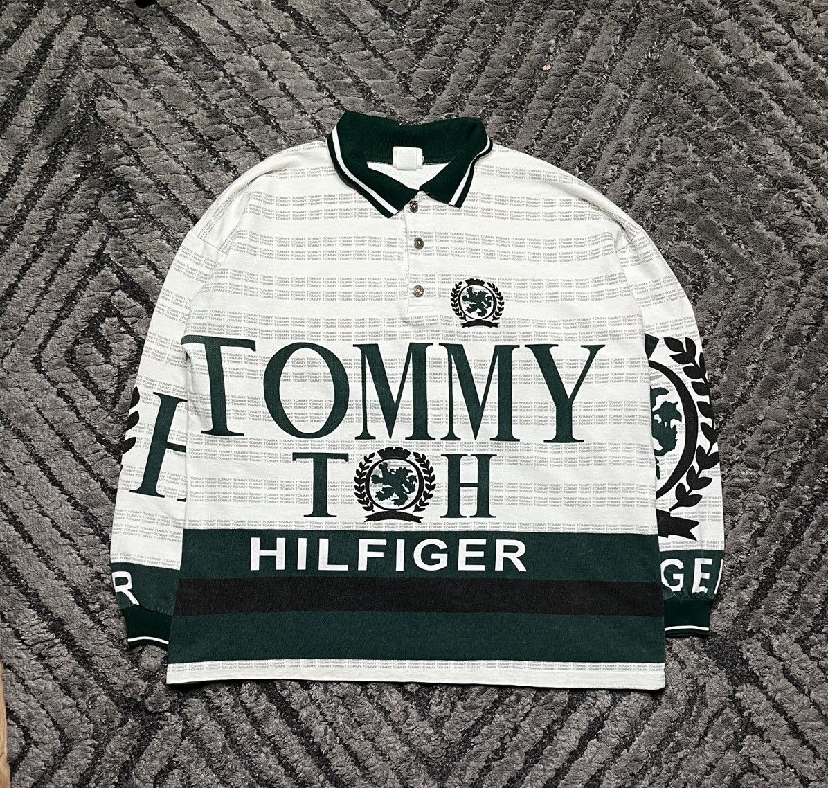 Vintage Vintage Grey Longsleeve T-shirt Tee Bootleg Tommy Hilfiger Size US XL / EU 56 / 4 - 1 Thumbnail