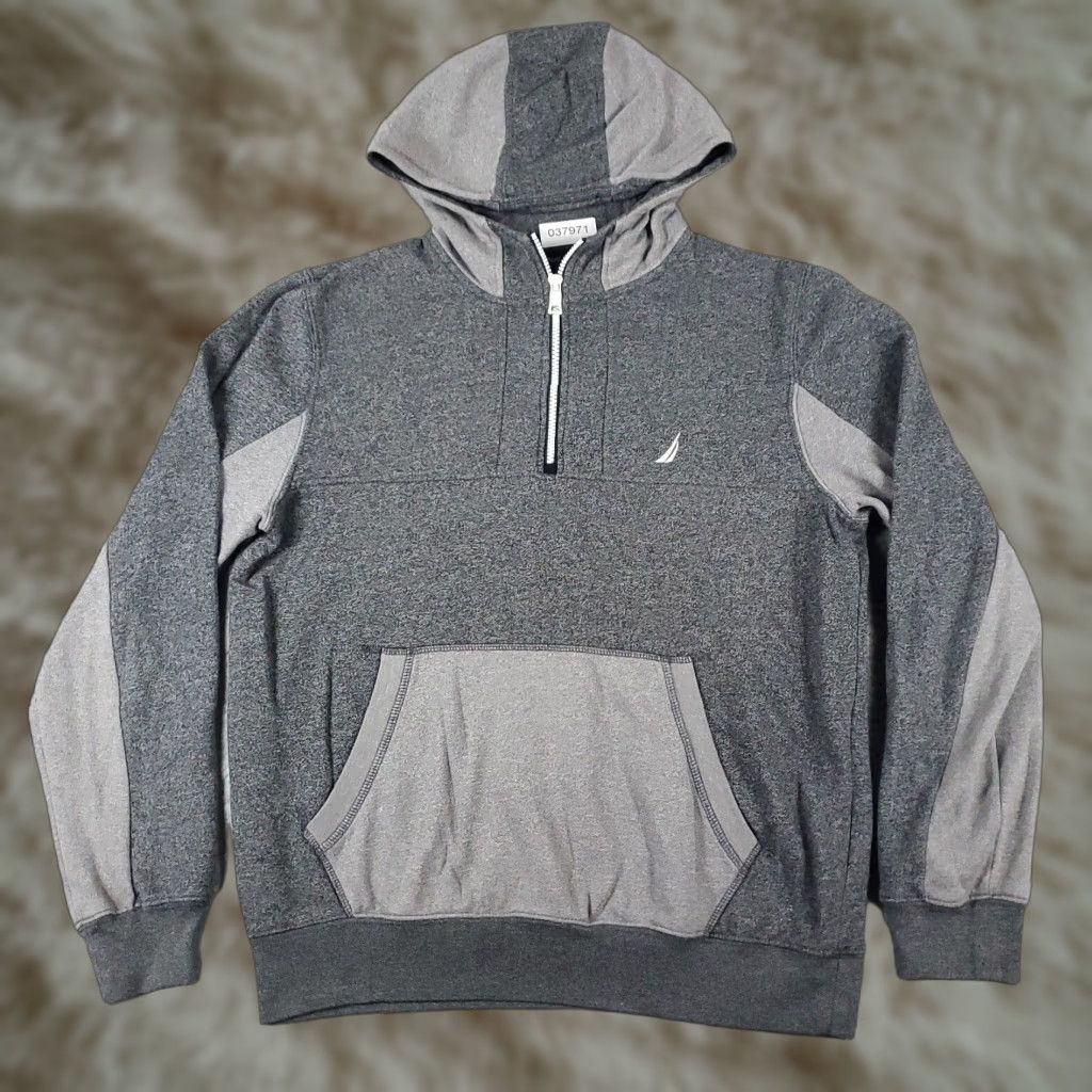 Nautica VINTAGE Nautica Hoodie Pullover Mens Small Casual Gray Cotton Blend 90s Fashion Men Size US S / EU 44-46 / 1 - 1 Thumbnail