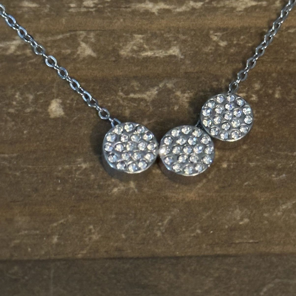 Other NY Collection silver tone paved sliding charms necklace Size ONE SIZE - 3 Thumbnail