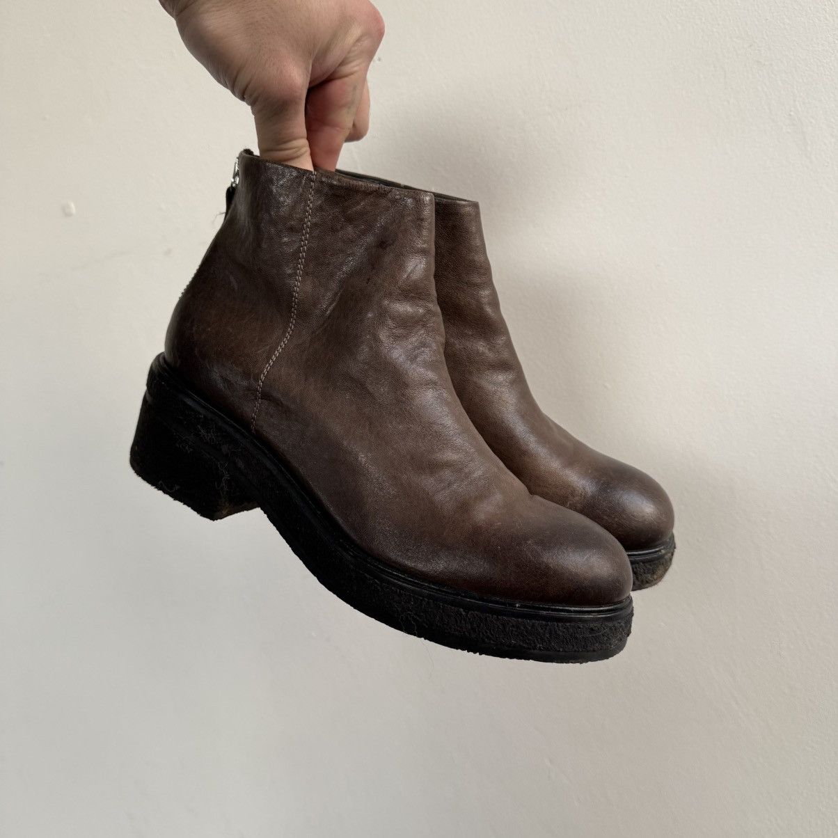Guidi Halmanera Hand Made Italy Back Front Zip Boots Size US 7 / IT 37 - 10 Thumbnail