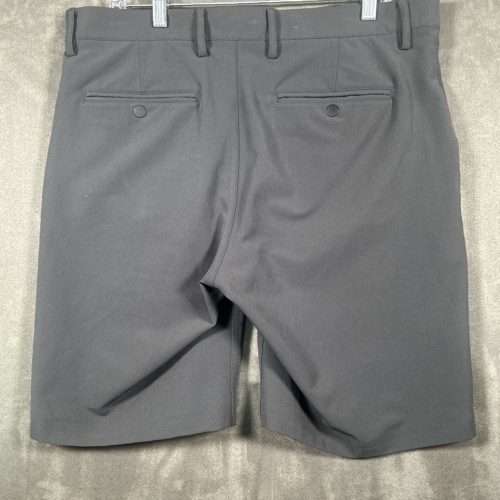 Vintage Proof Mens Shorts 34 Gray Nomad Short Chino Style Flat Front Button Zip Pocket Casual Travel Workwear Size US 34 / EU 50 - 6 Thumbnail