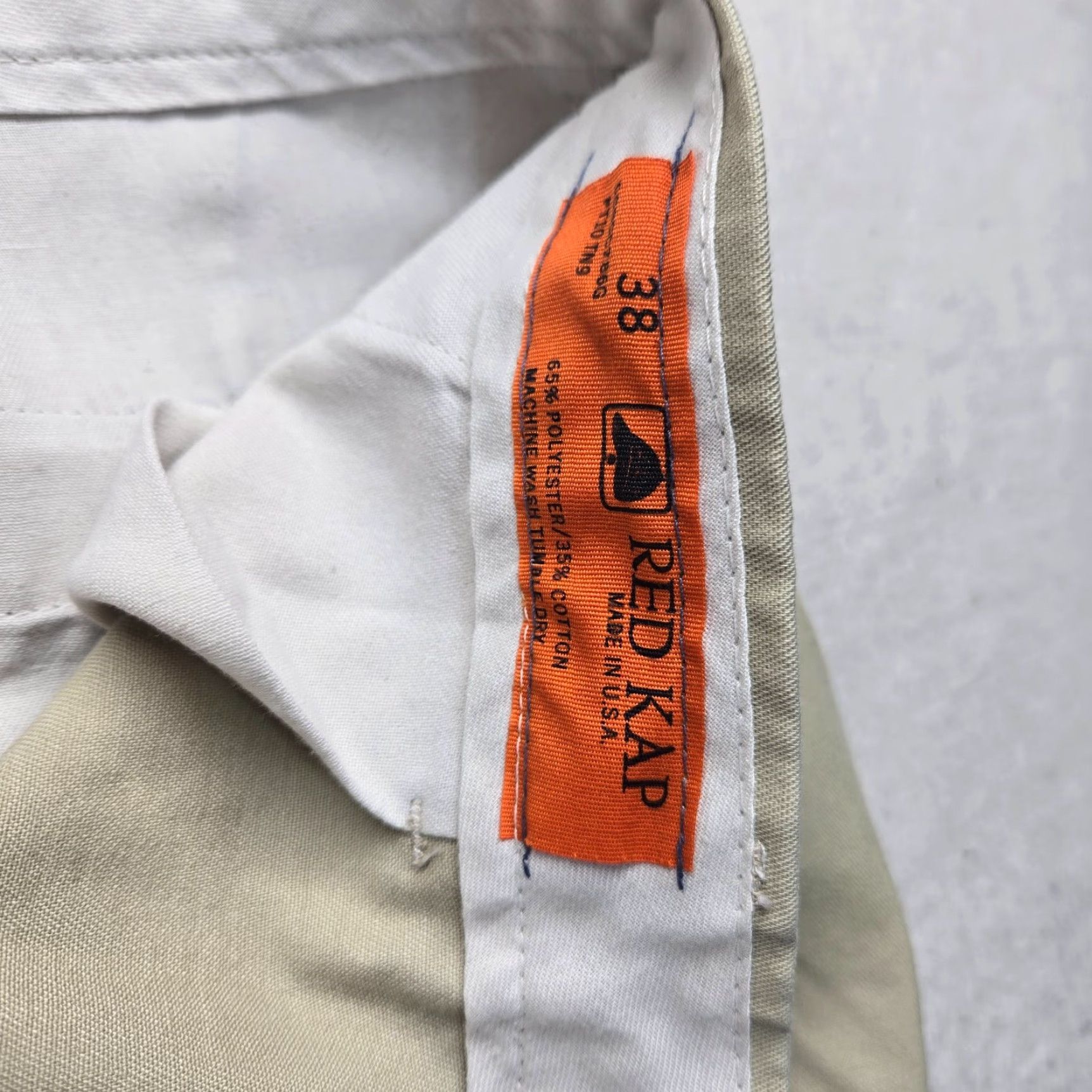 Red Kap Red Kap Pants — Beige Tan Uniform Work Pants Beige 38 x 30 Men’s Regular Straight Flat Front 90s Chino Casual Workwear Size 38 Mens Size US 38 / EU 54 - 4 Thumbnail