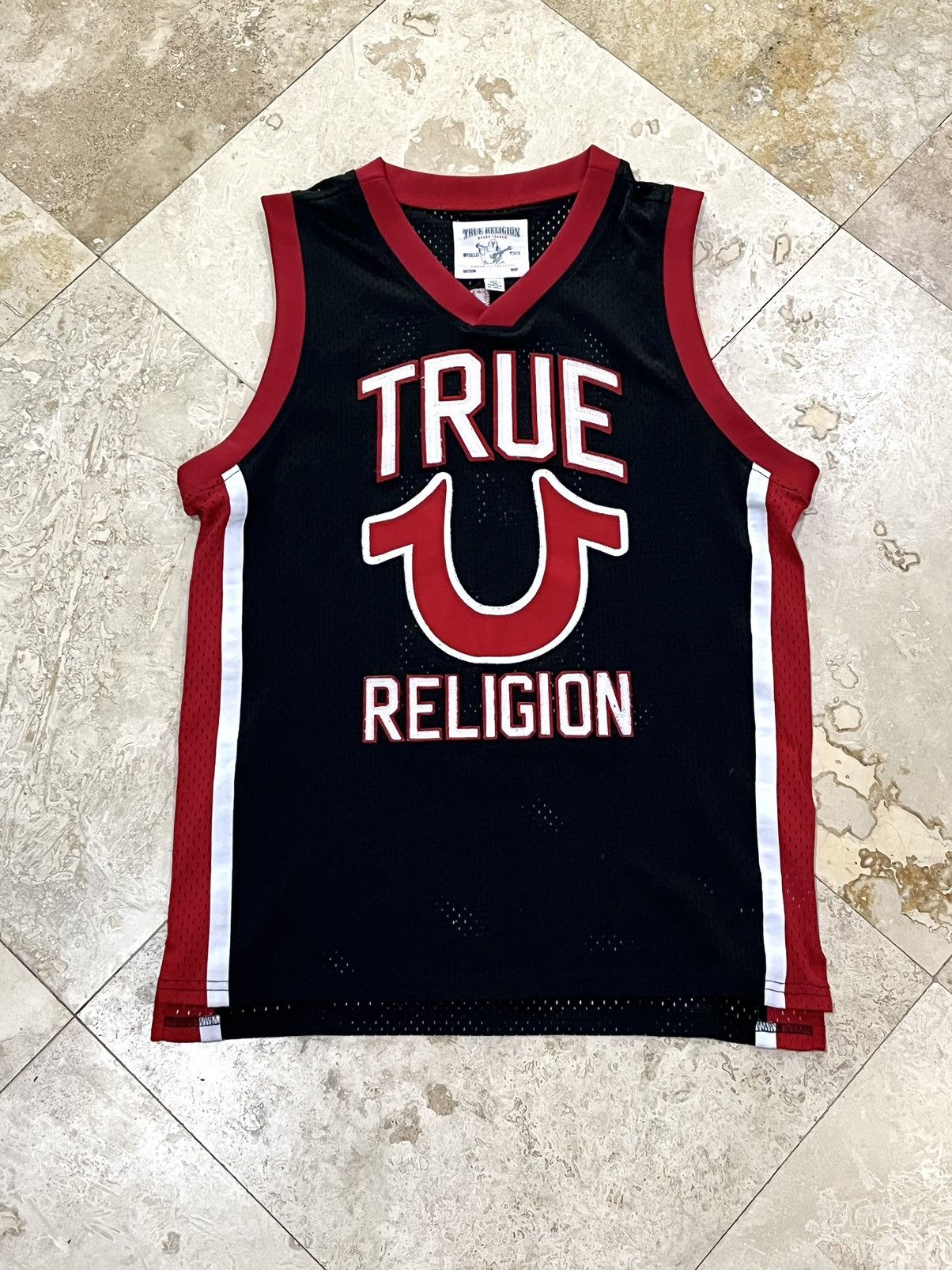 True Religion Y2K True Religion Mesh Basketball Jersey Size US S / EU 44-46 / 1 - 1 Thumbnail