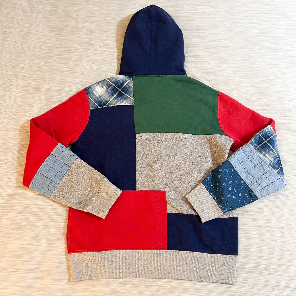 Polo Ralph Lauren Polo Ralph Lauren Patchwork pouch-pockets hoodie Americana Size US M / EU 48-50 / 2 - 12 Thumbnail