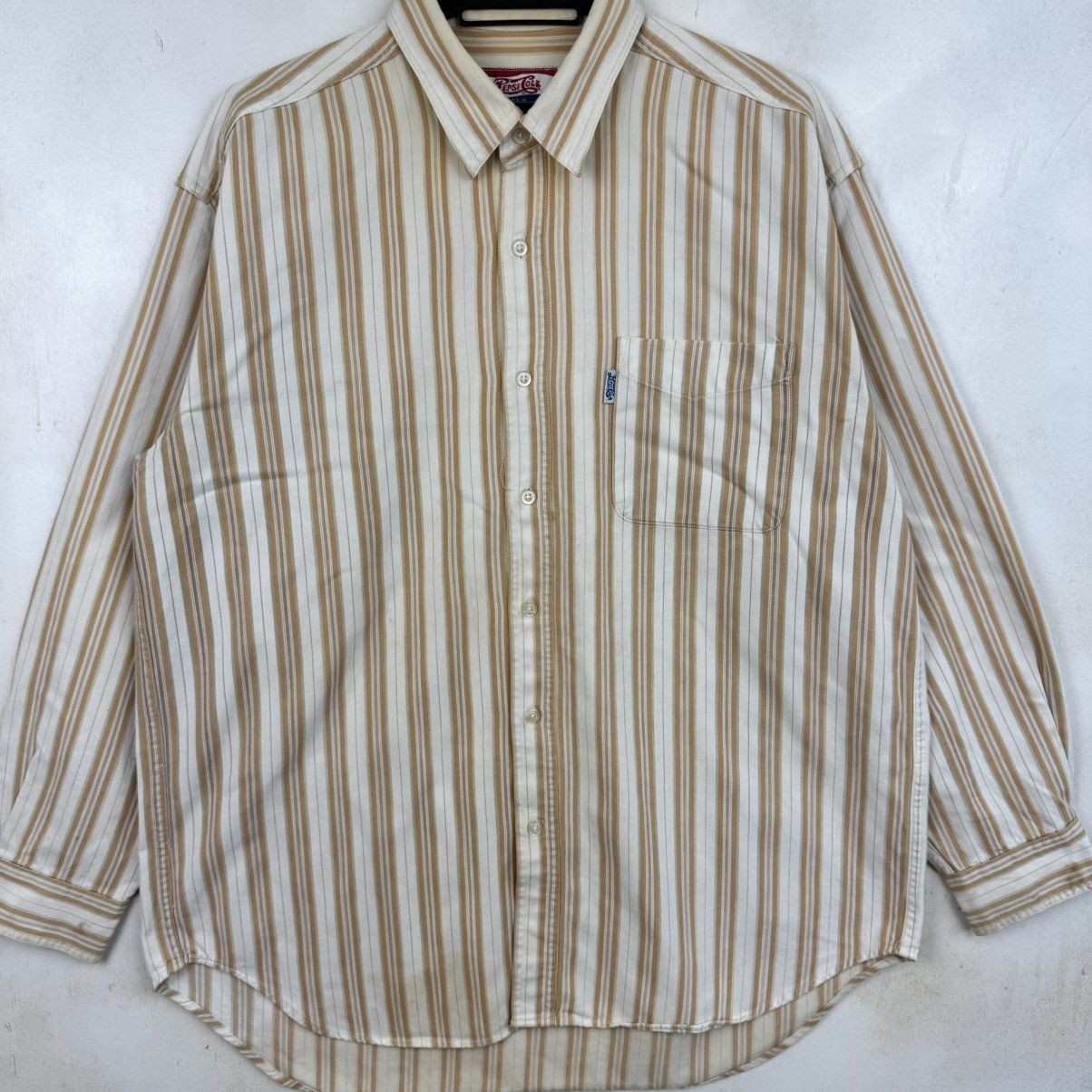 Pepsi × Vintage Vintage Pepsi Cola Border Stripe Rare Shirts Size US L / EU 52-54 / 3 - 2 Thumbnail