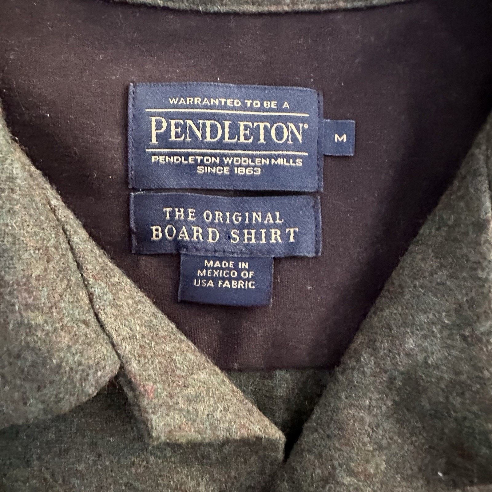 Pendleton Pendleton The Original Olive Green Wool Board Shirt Size US M / EU 48-50 / 2 - 4 Thumbnail