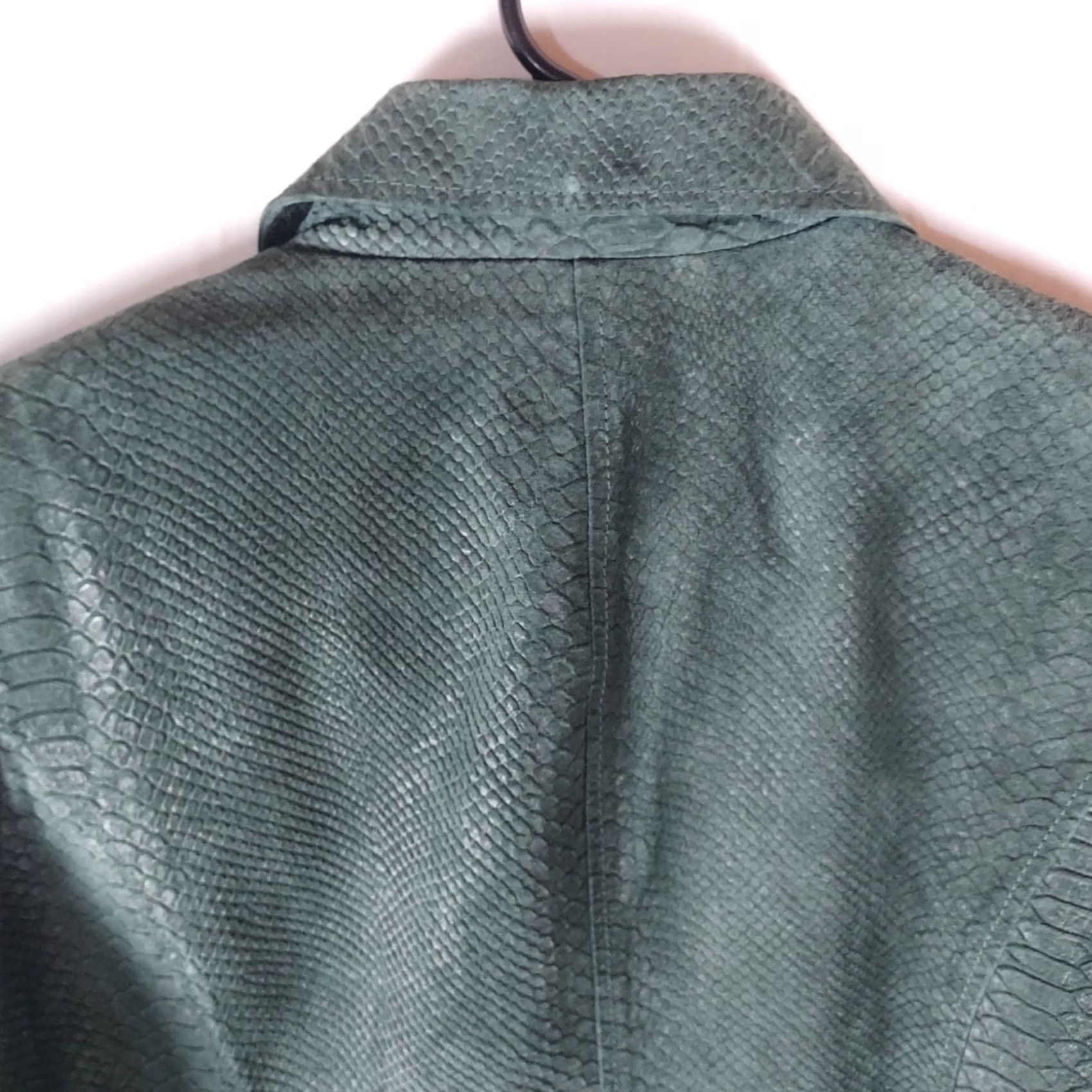 Vintage VINTAGE? No — Bernardo Leather Jacket Women's L Green Forest Genuine Leather Polyester Lining Jacket Men? Womens Size L / US 10 / IT 46 - 4 Thumbnail