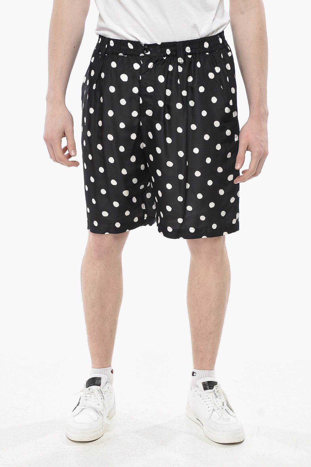 Marni Single-Pleat Silk Polka-Dot Shorts Size US 32 / EU 48 - 1 Thumbnail