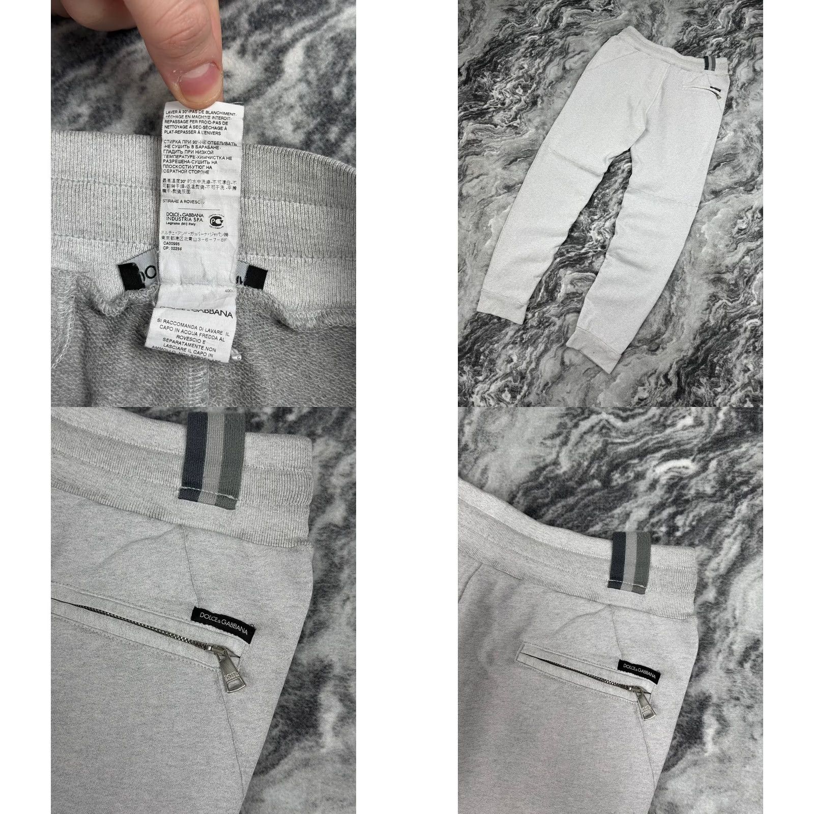 Dolce & Gabbana Dolce&Gabbana Sweatpants Double Drawstring Cotton DG Men Size 48 Gray Size US 32 / EU 48 - 8 Thumbnail