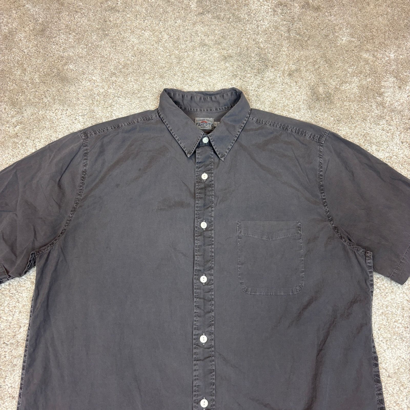 Faherty Faherty Pocket Cotton Button Up Shirt Men's Large Size US L / EU 52-54 / 3 - 2 Thumbnail