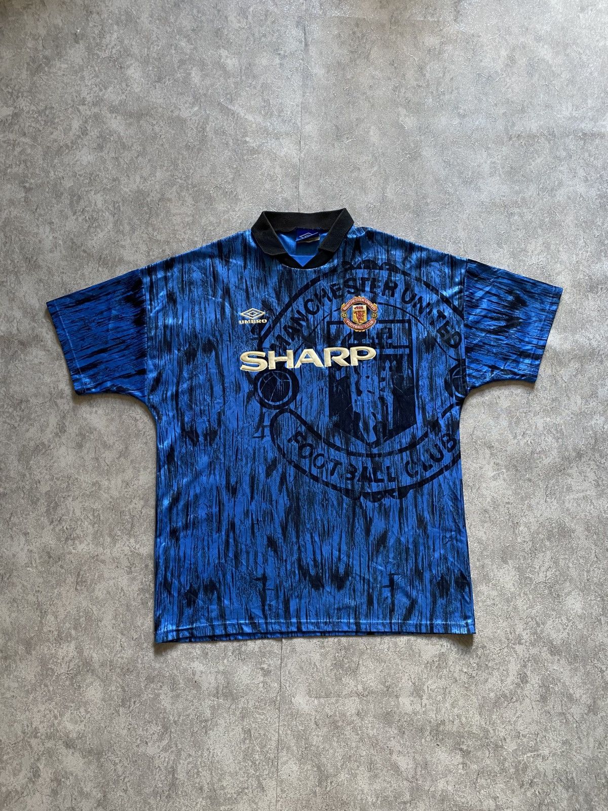 Umbro Vintage 1992-1994 Umbro Manchester United Away Jersey SHARP Size US XL / EU 56 / 4 - 1 Thumbnail