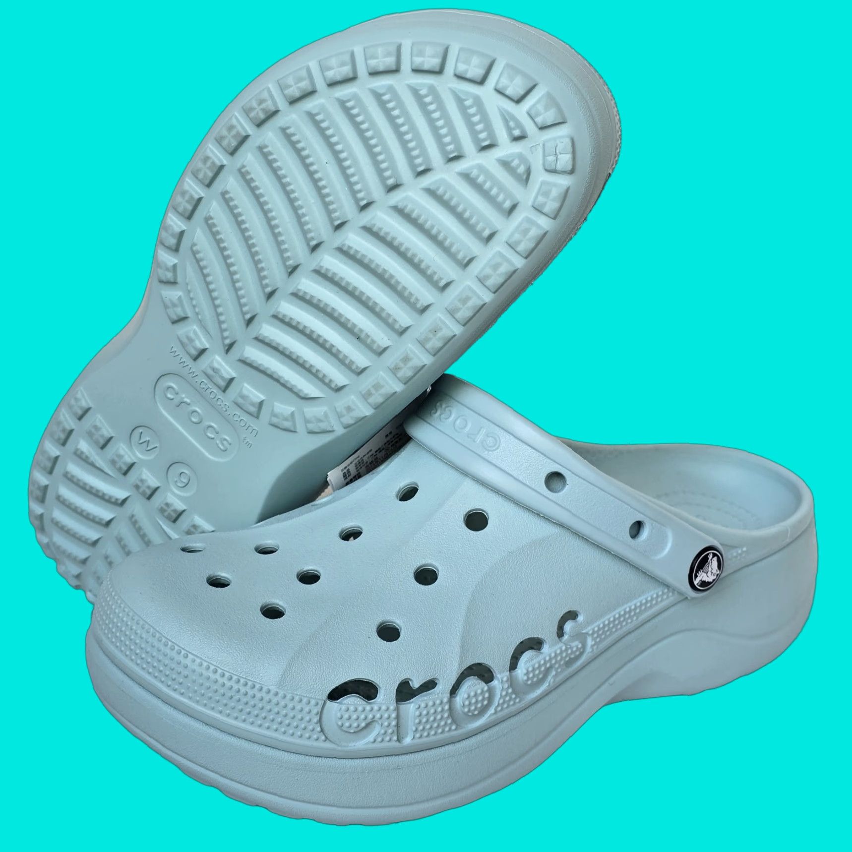 CROCS Baya Clogs Waterproof Beach Sandal Mens Womens 10 Pure - Main Image