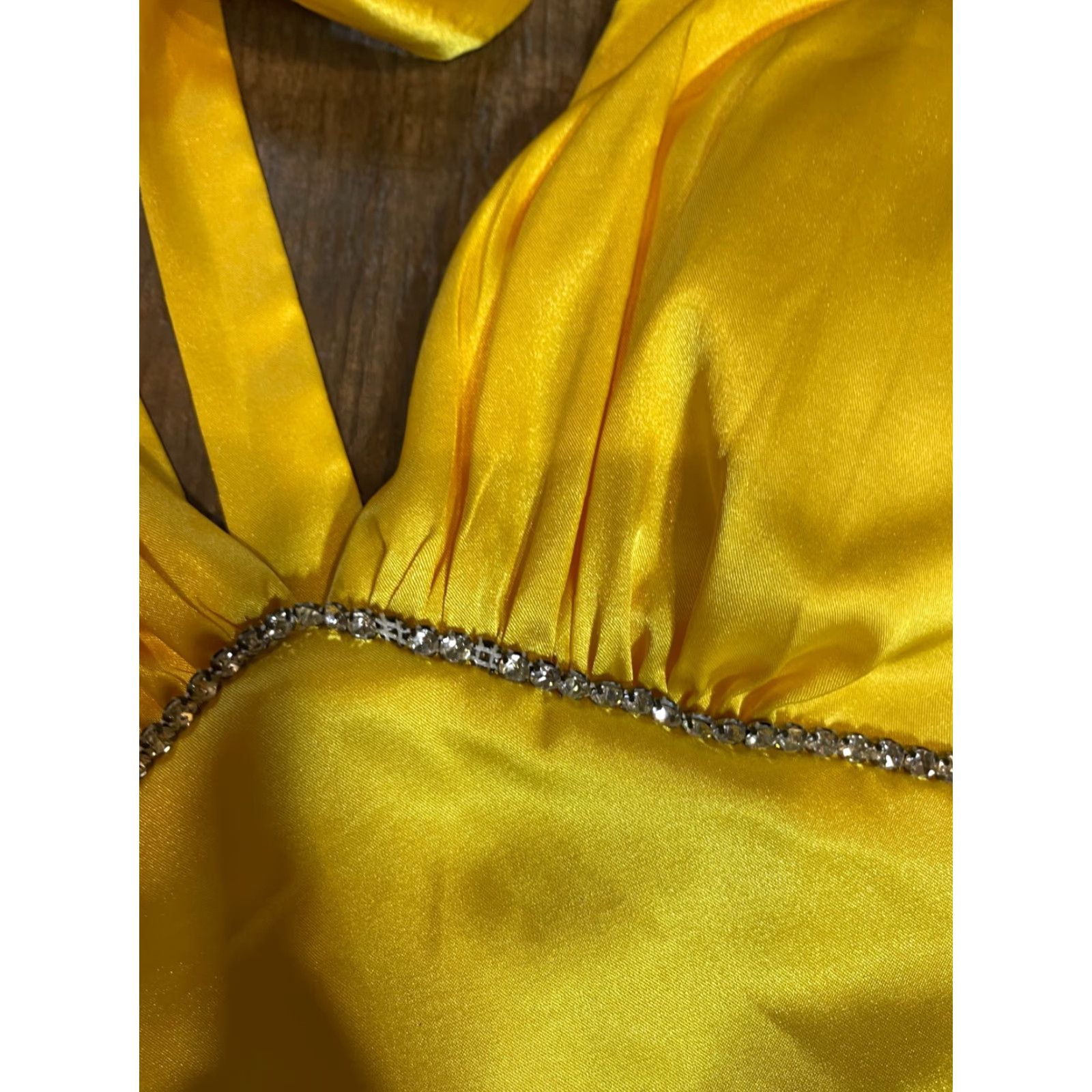Vintage Nightway Dress Womens Size 6 Sunburst Yellow Beaded Long Ball Gown Nightway Dress Women's Ball Gown Beaded Yellow 6 Women's Nightway Size M / US 6-8 / IT 42-44 - 5 Thumbnail