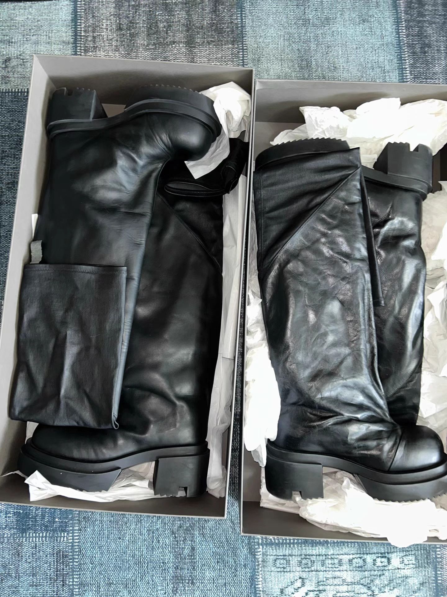 Rick Owens Rick Owens Runway High-Top Leather Boots Size US 10 / IT 40 - 4 Thumbnail