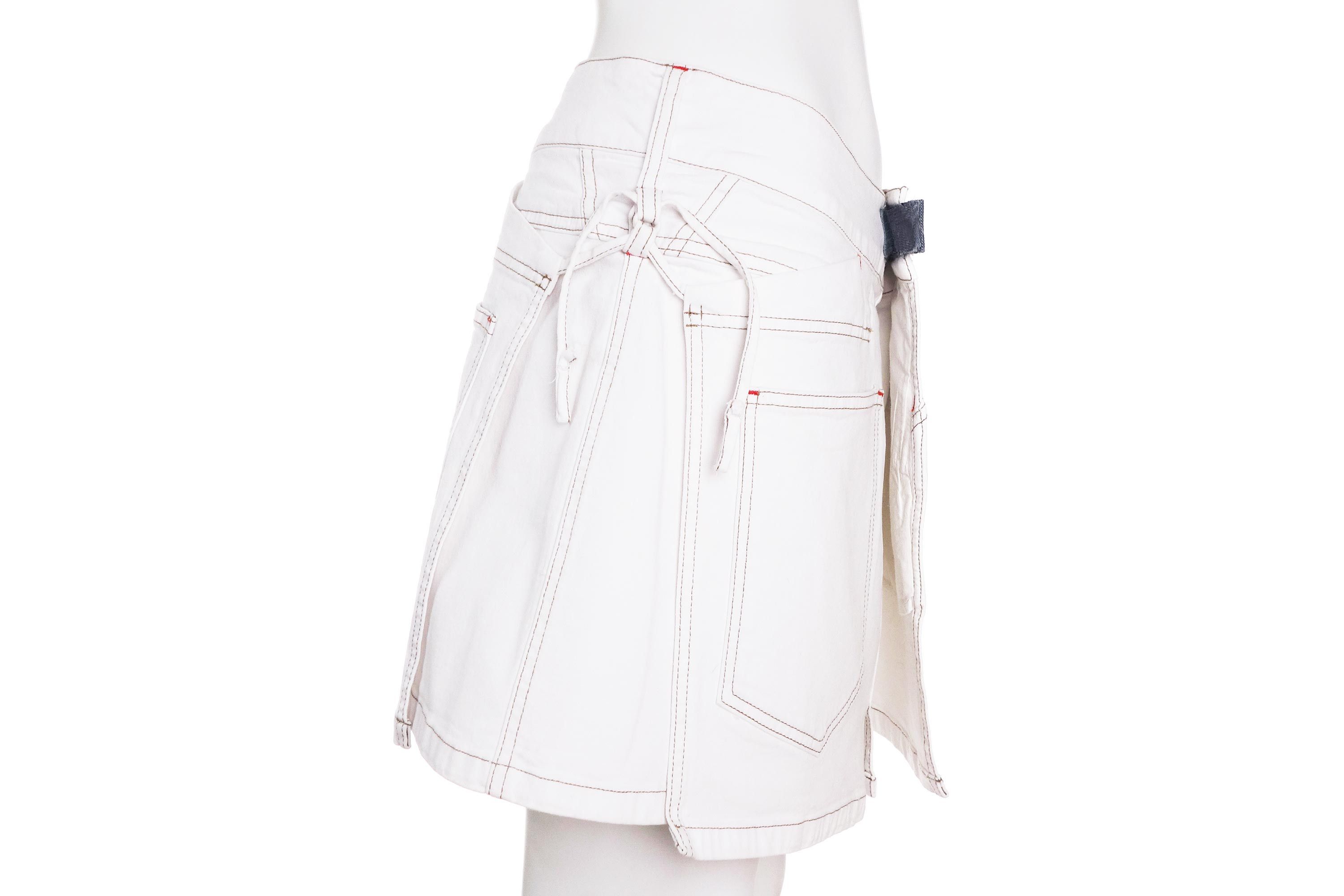 Marithe + Francois Girbaud Marithe Francois Girbaud Wrap Skirt Print Logo Asymmetric Size 28" / US 6 / IT 42 - 10 Thumbnail