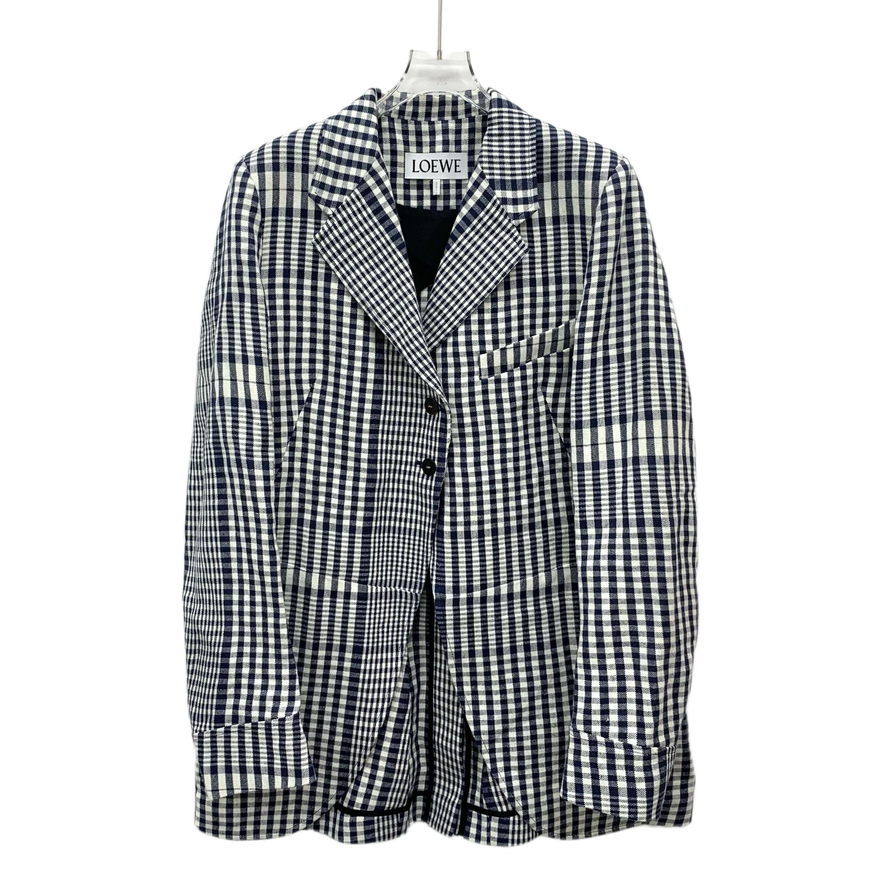 Loewe Loewe Checked Linen Blazer Grey (40) Size 40R - 1 Thumbnail
