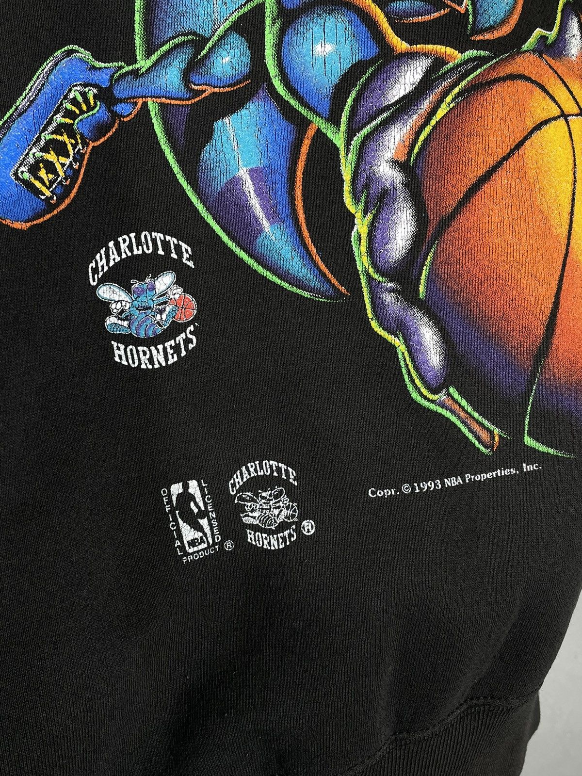 NBA × Nutmeg × Vintage Charlotte Hornets Retro 90s Crewneck Baseball Boxy Loose Size US XL / EU 56 / 4 - 7 Thumbnail