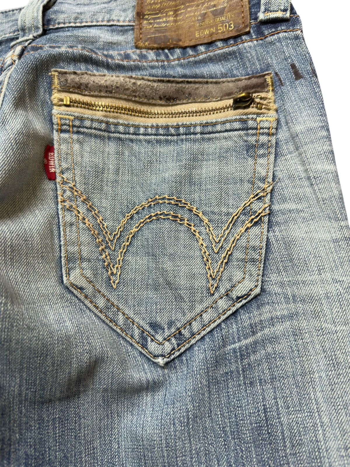 Edwin Vintage Edwin Bluetrip Faded Ripped Distressed Denim Size US 30 / EU 46 - 5 Thumbnail