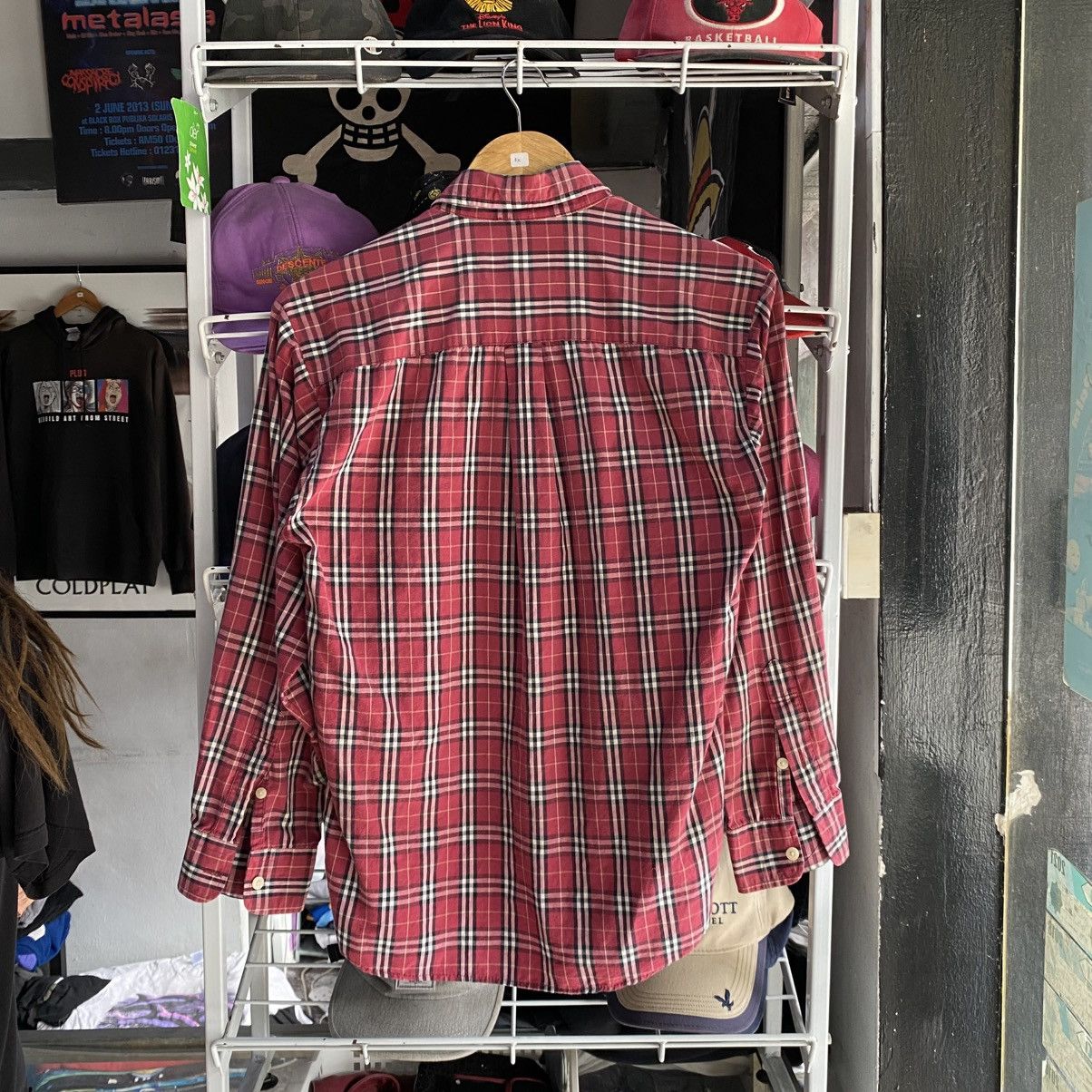 Burberry × Vintage Burberry Nova Check Light Maroon Shirt Button UP Size M Size US M / EU 48-50 / 2 - 2 Thumbnail