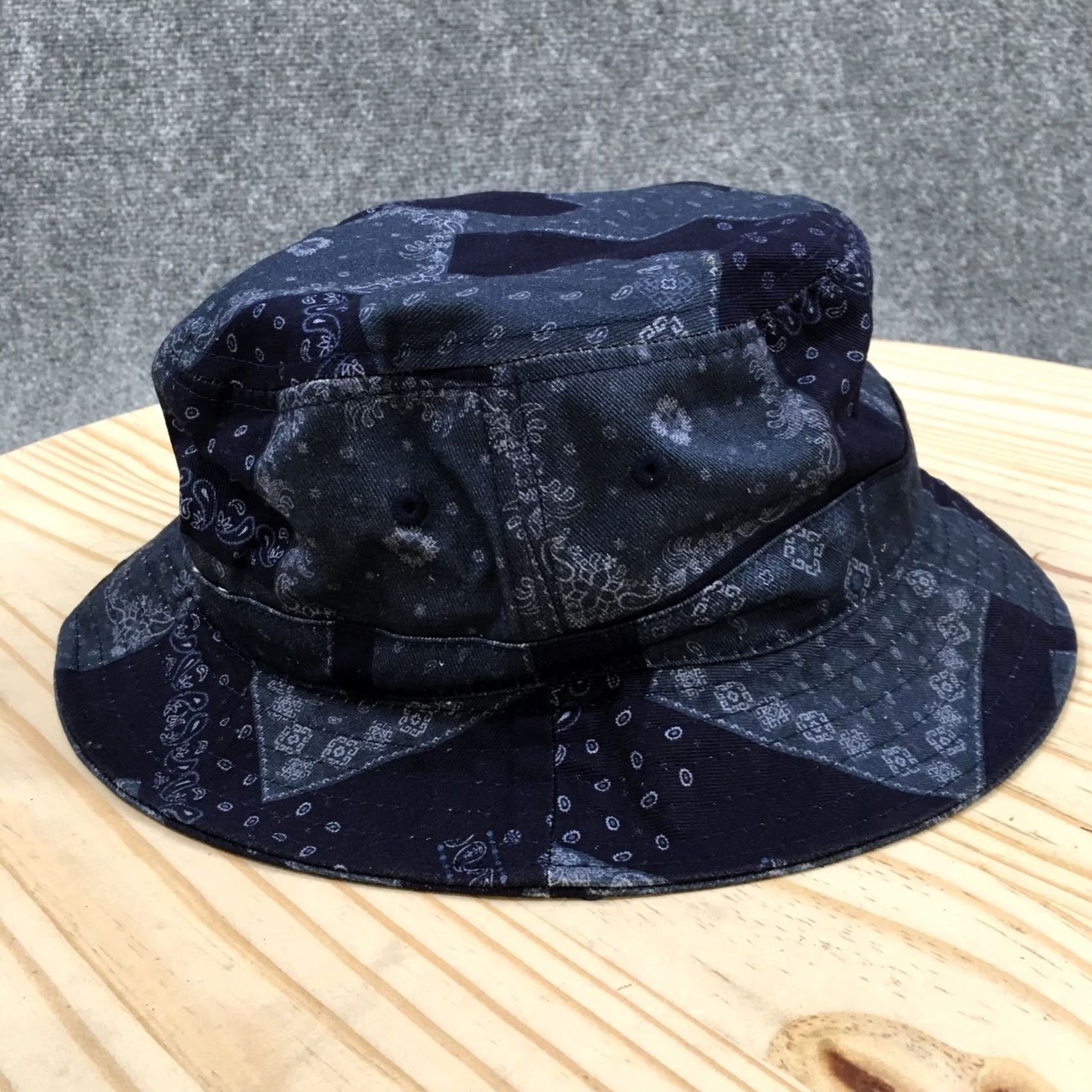 Aeropostale Aeropostale Bucket Hat One Size Fits All Blue Paisley Cotton Fitted Unisex Size ONE SIZE - 7 Thumbnail