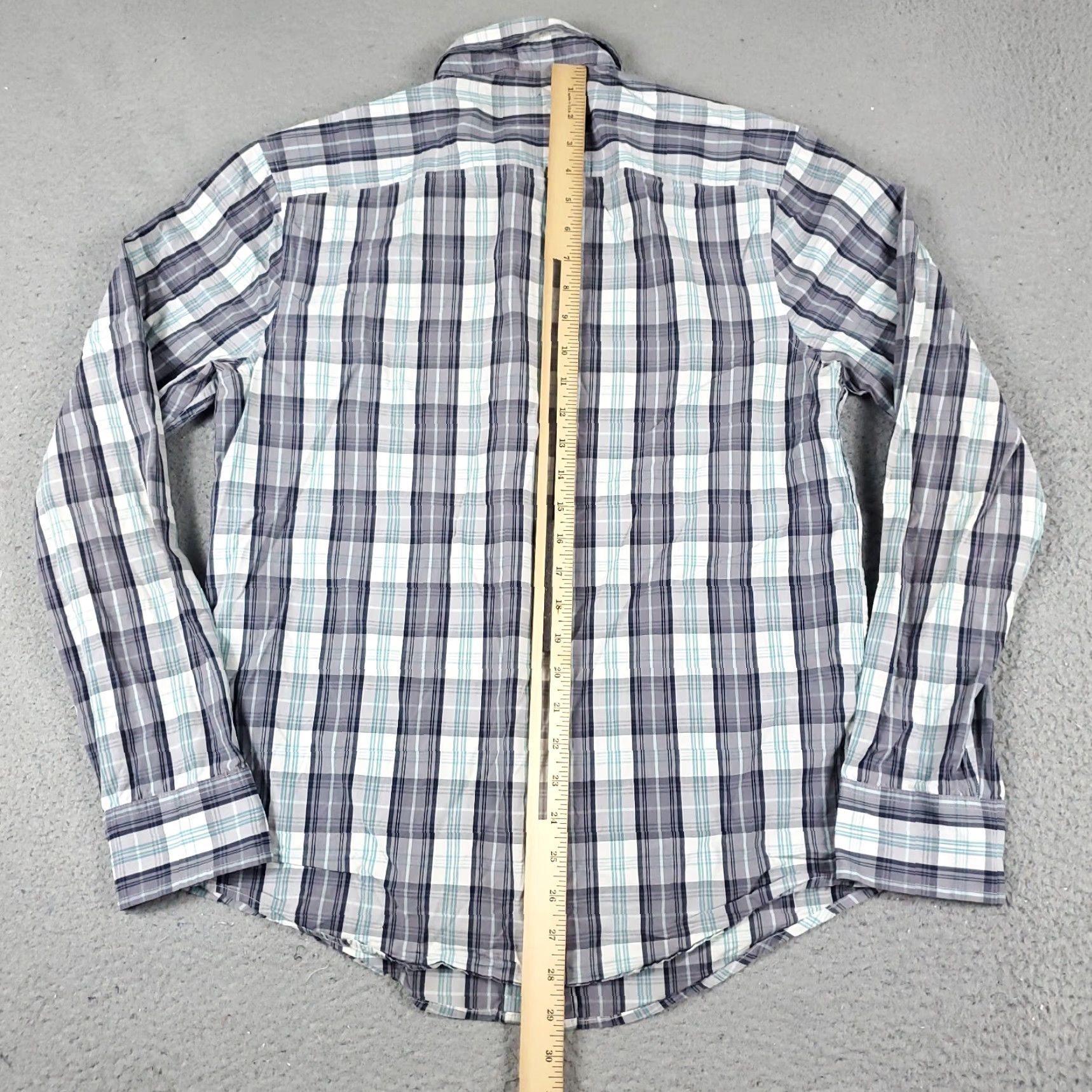 Original Penguin Original Penguin Shirt Mens M Blue Plaid Button-Up Long Sleeve Cotton Casual Workwear Size US M / EU 48-50 / 2 - 4 Thumbnail